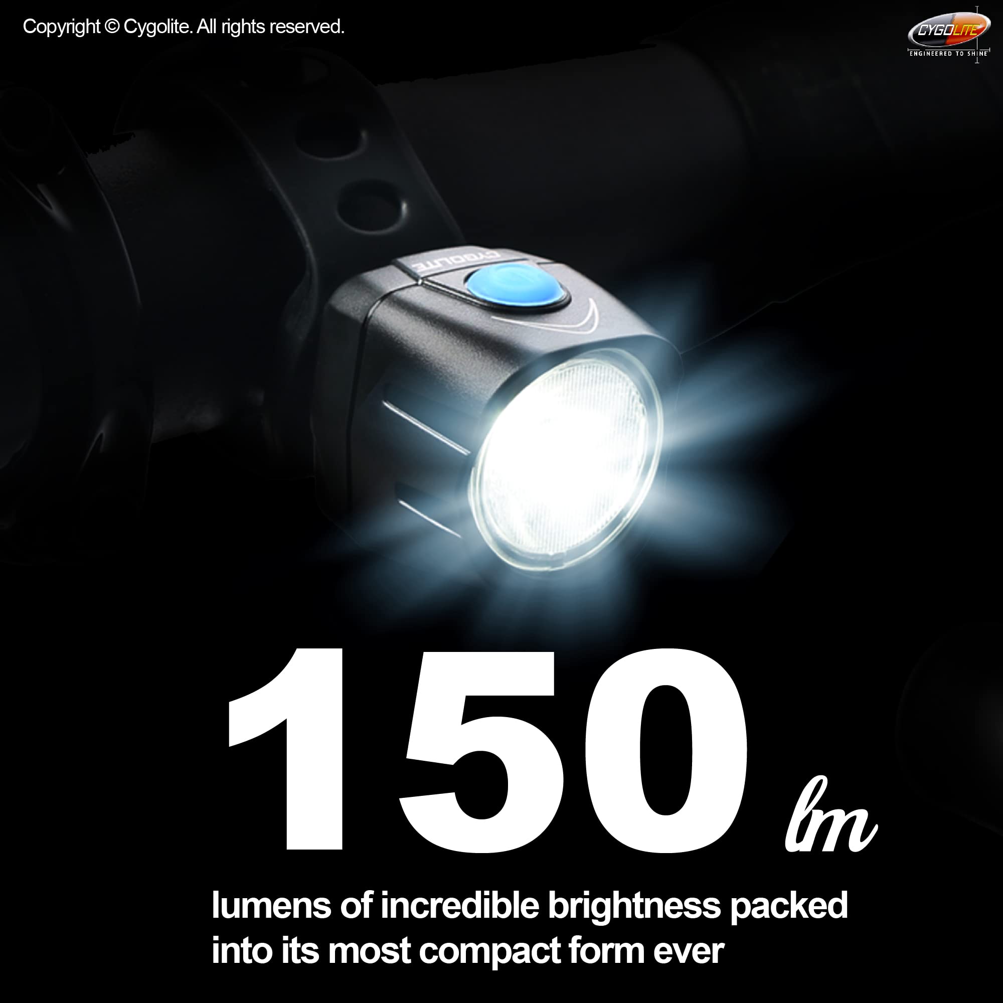 Cygolite Dice Hl– 150 Lumen Bike Light– 6 Night & 2 Daytime Modes– Ultra Compact Design– Ip64 Water Resistant– Sturdy Flexible Mount– Usb Rechargeable Headlight - For Aero Road & Commuter Bicycles