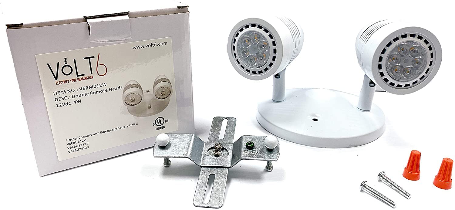 Volt6 Led Emergency Lighting Remote Head 12V Dc 2W Per Head (2 Watts (1 Head))