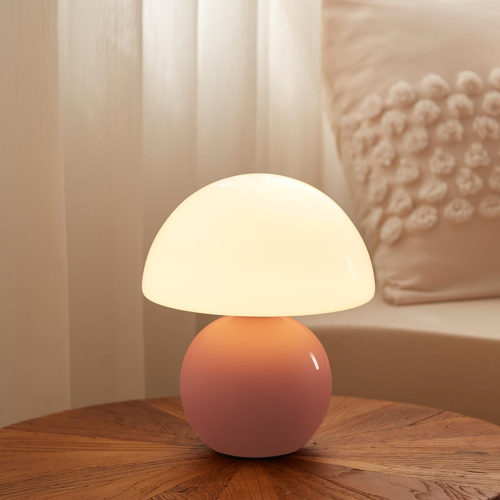Dawnwake Mushroom Lamp Table Desk Bedside Lamp, Mushroom Decor Nightstand Small Table Lamps for Bedroom Night Stands,Cute Mini M