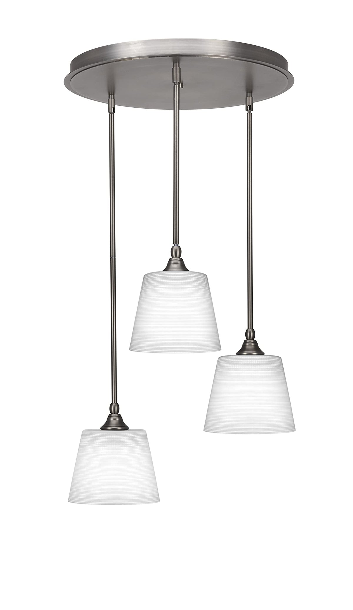 Empire 3 Light Cluster Pendalier in Brushed Nickel Finish (2183-BN-4081)