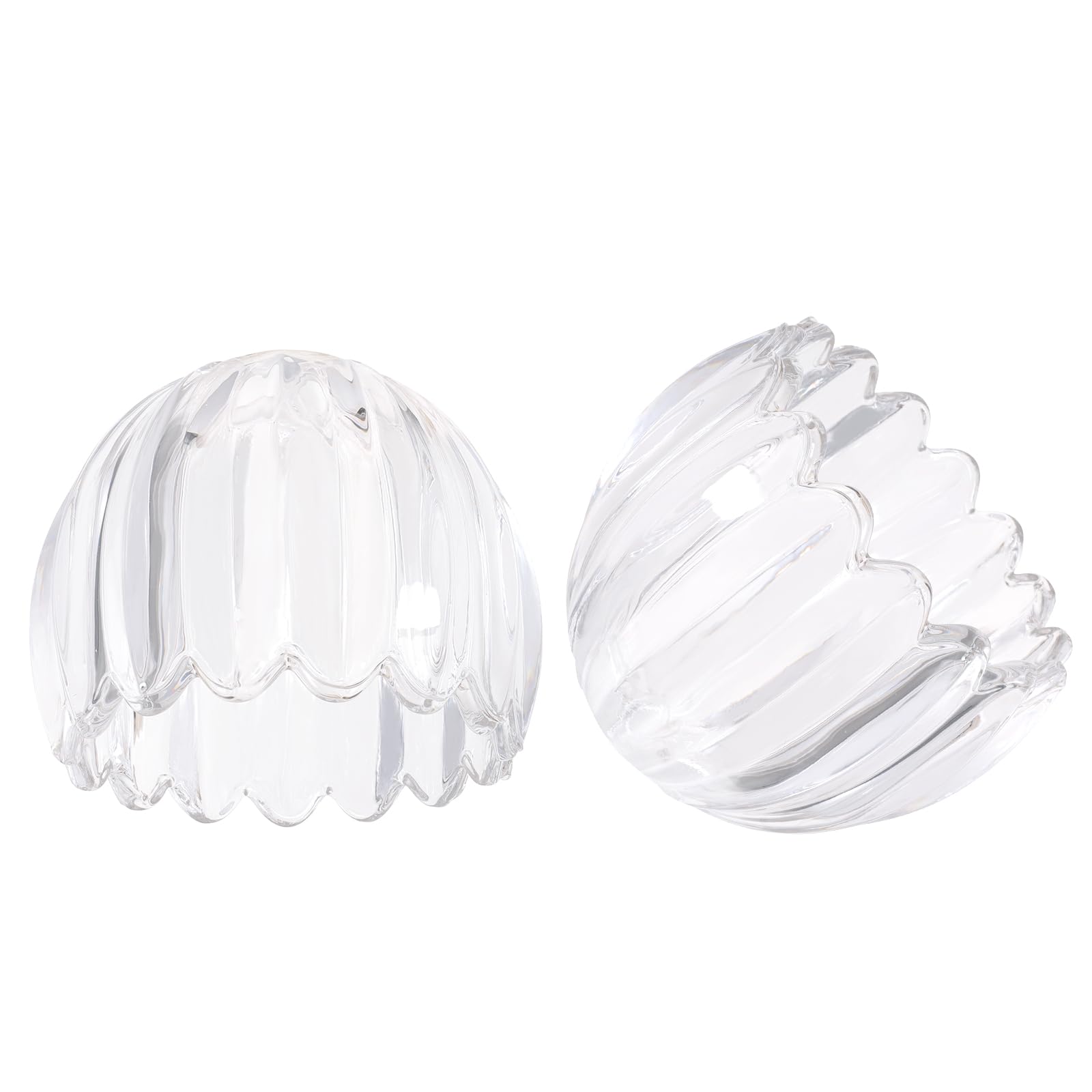 Shenmoyl Tulip Lamp Shades Replacement  5 Dia. * 4.25 H Clear Glass Sconce Shade Heavy and Thick for Wall Sconces Pendant Lights Ceiling Lights Chandelier 2 Pack