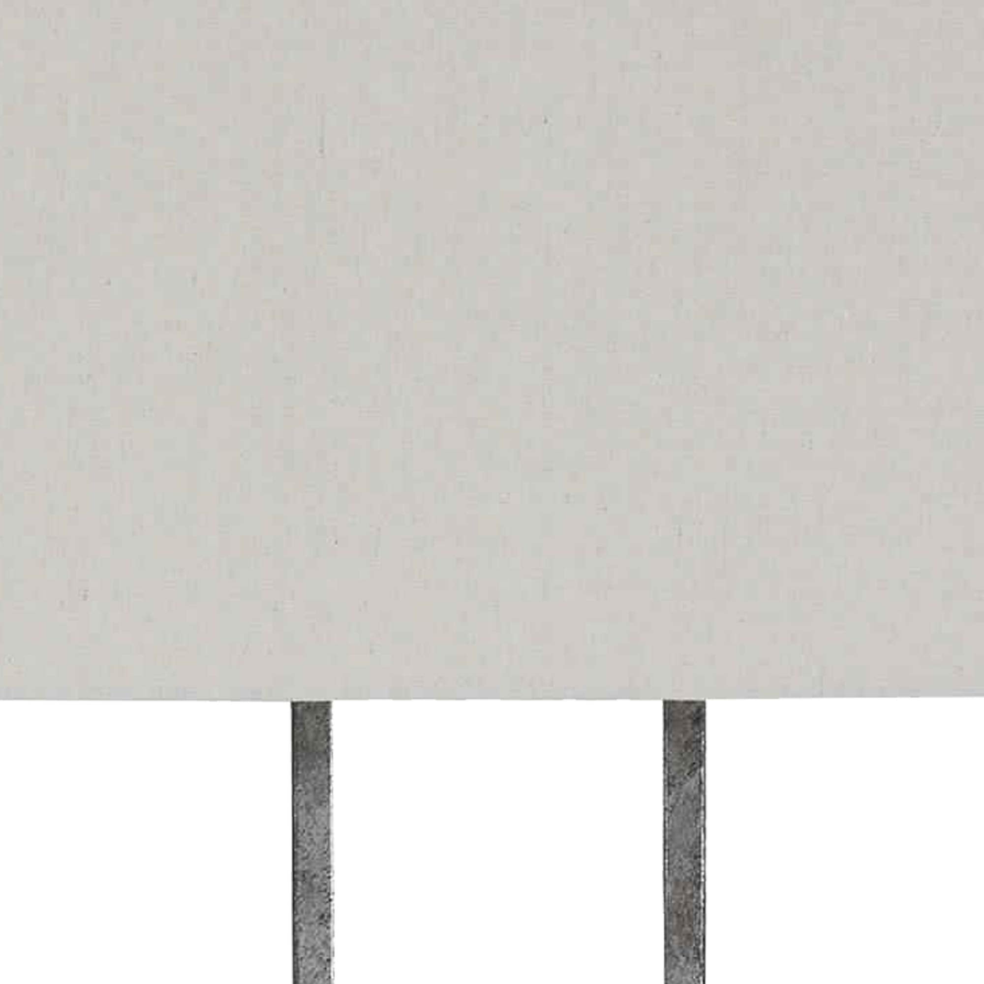 Benjara Open Capsule Metal Body Table Lamp With Fabric Drum Shade, Gray And White