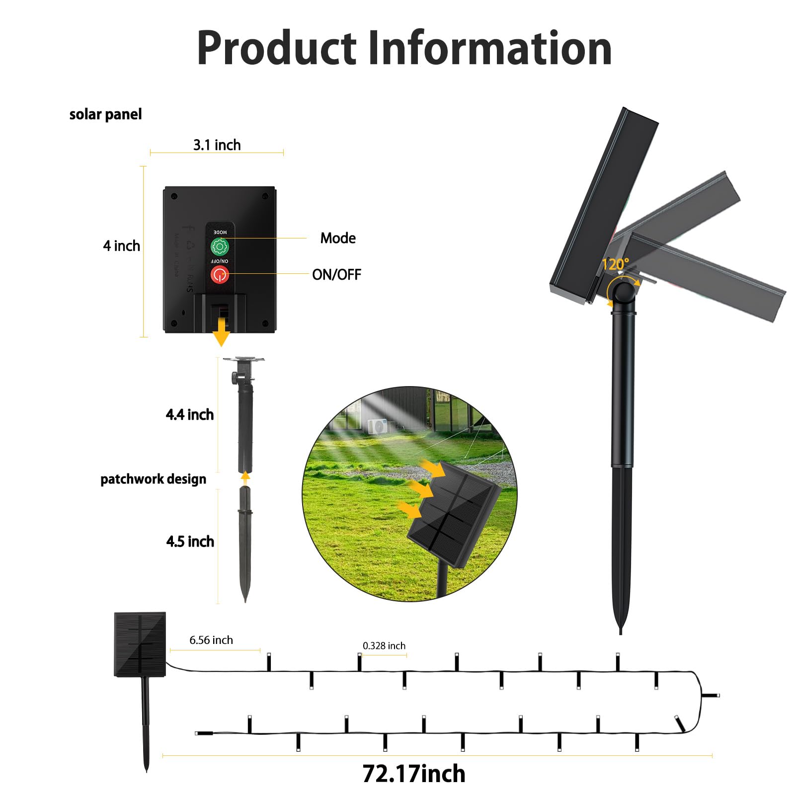 Dolucky 2 Pack Solar Christmas Lights, Total 400Led 144Ft Solar String Lights Outdoor Waterproof, 8 Modes Christmas Lights For O
