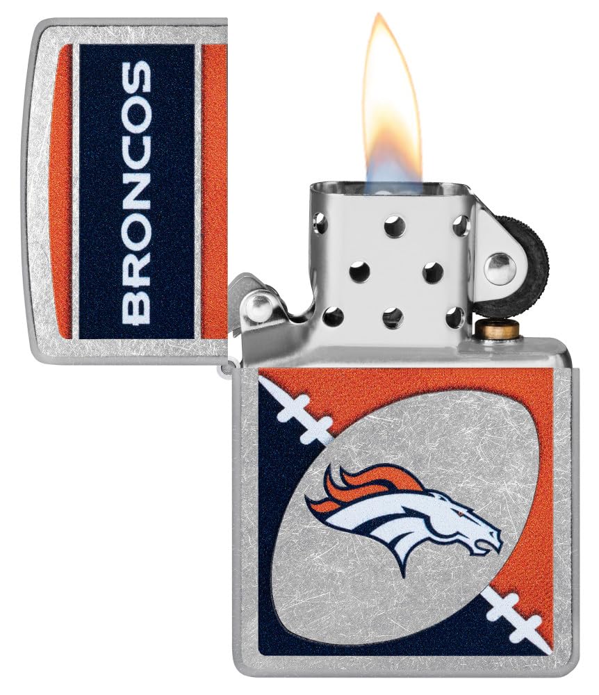 Zippo Nfl Denver Broncos Street Chrome Pocket Lighter