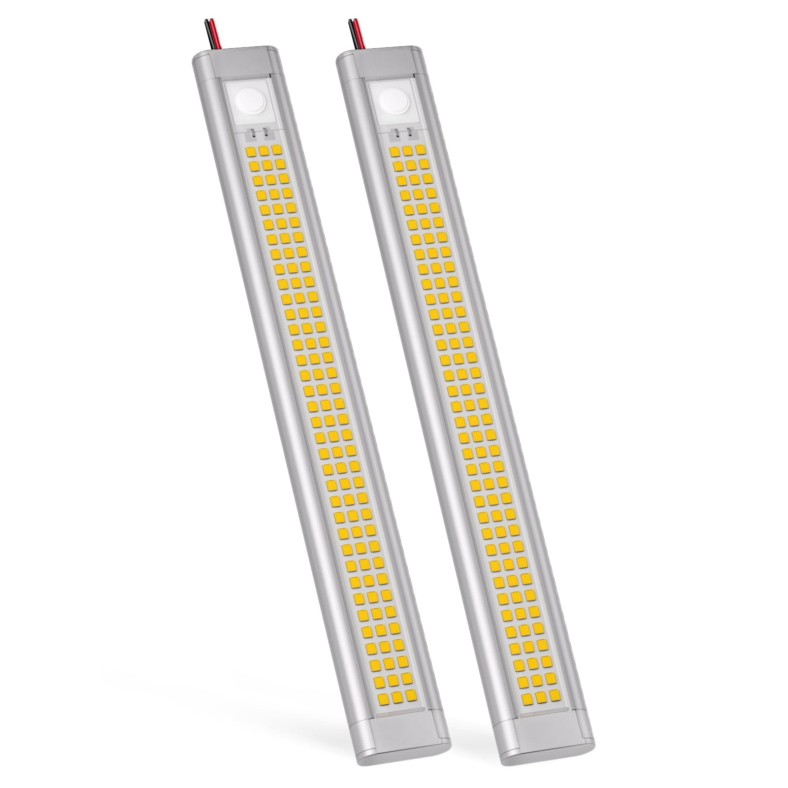 GZV 12V LED Light  Enclosed Trailer Light  12 Volt Lights  12v LED Band for RV Interior  Band Lights for Trailer  Cargo  Truck  Van  Shed  RV(2Pack  4000K  Silver)