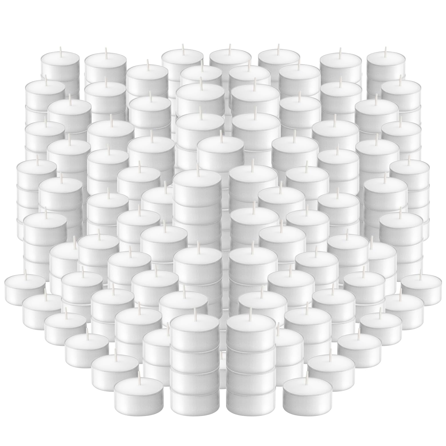 BOLSIUS Smokeless Tea Light Candles – 200 Count, Long-Lasting Tealight Candles Unscented with Cotton Wicks & 4 Hour Burn – Wax Tea Lights Candles in Bulk for Parties, Weddings, Home Decor, & More