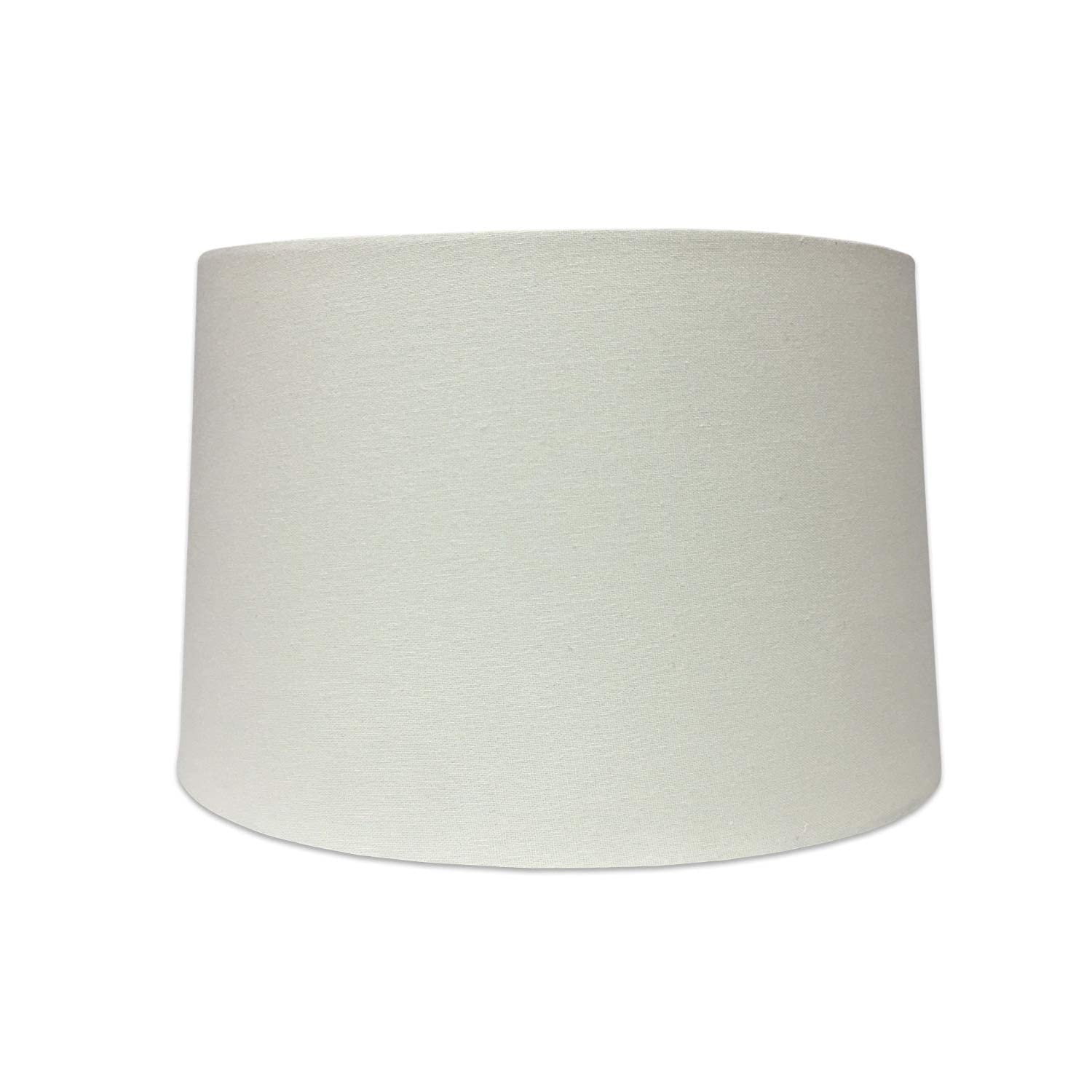 Royal Designs Shallow Drum Hardback Lamp Shade, Linen Eggshell, 15 X 16 X 10
