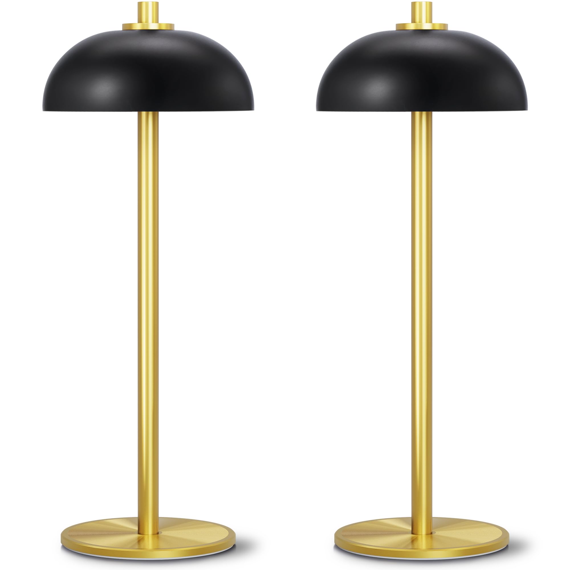 Rechargeable Cordless Table Lamp 2 Pack - 5000mAh Battery Powered Lamp, 3 Color Stepless Dimming LED Table Light with Memory Fun