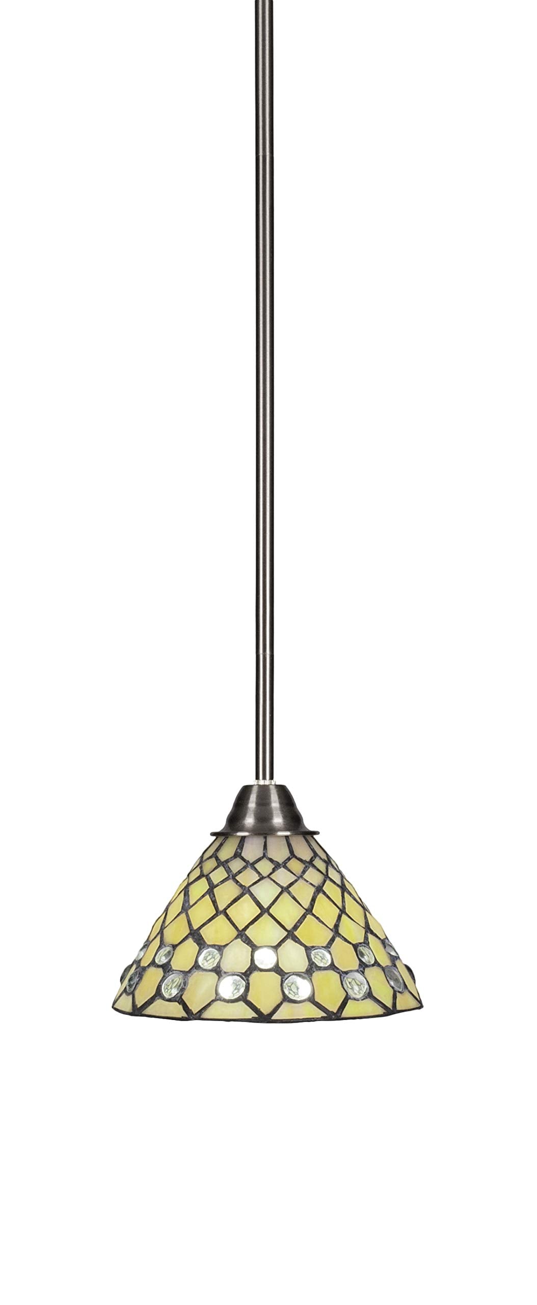 Toltec Lighting Paramount 1 Light Mini Pendant in Brushed Nickel (3401-BN-9415)