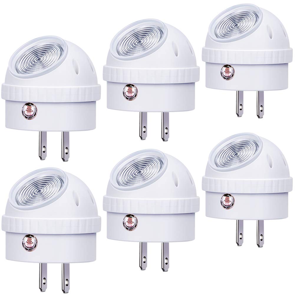 Emotionlite Plug-In Night Lights, Warm White Led Nightlight, 360? Rotation, Dusk To Dawn Sensor, Kids, Adult, Bedroom, Hallway,