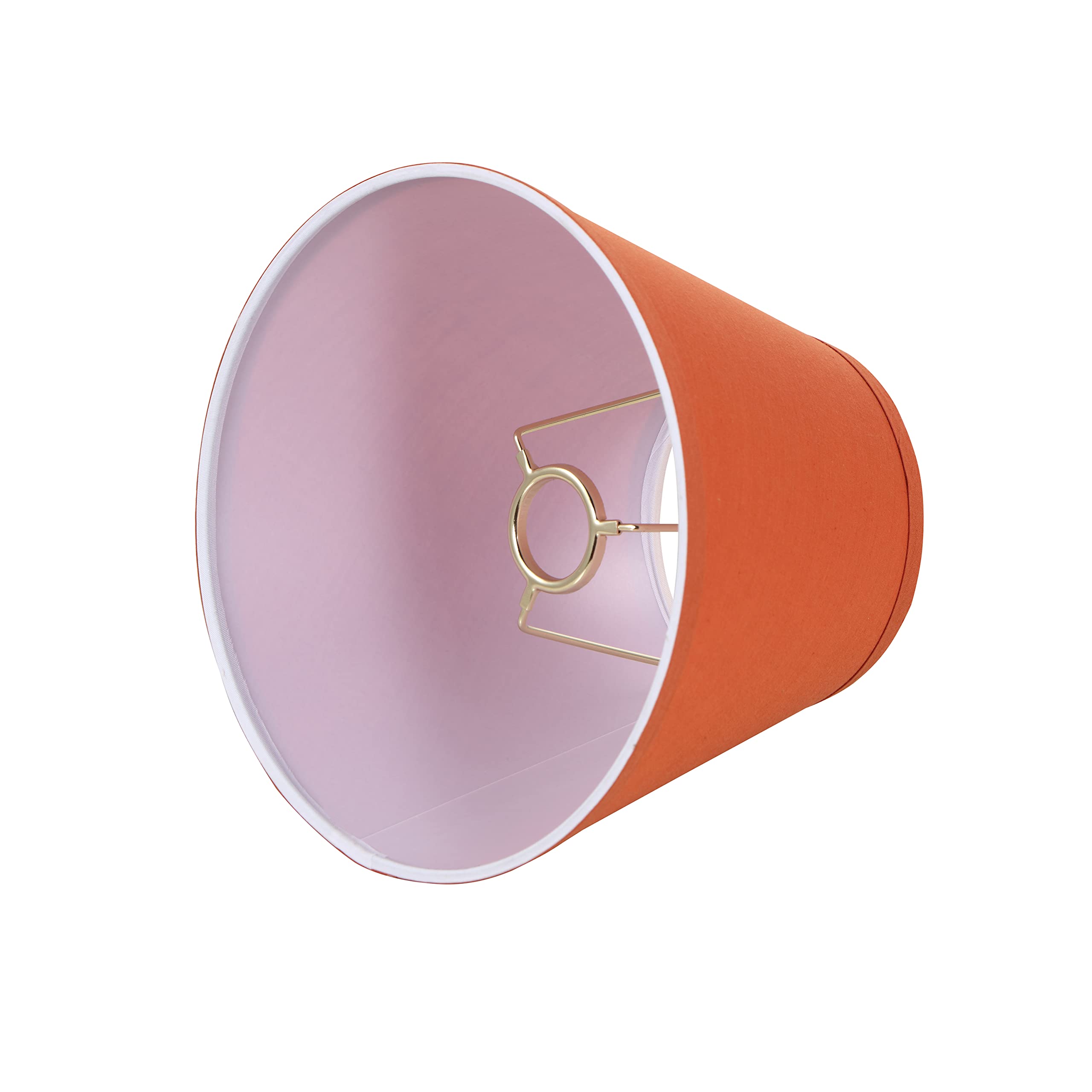 Aspen Creative 56002, Empire Uno Lamp Shade, Brick Red, 5'' Top X 9'' Bottom X 7'' Slant Height, Slip Uno 33Mm