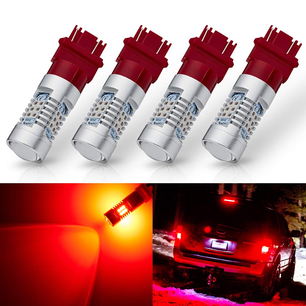 Antline Extremely Bright 3157 3156 3156A 3057 4057 4157 3057Ll 3457 3157K 21-Smd 1260 Lumens Led Bulb Replacement Brilliant Red
