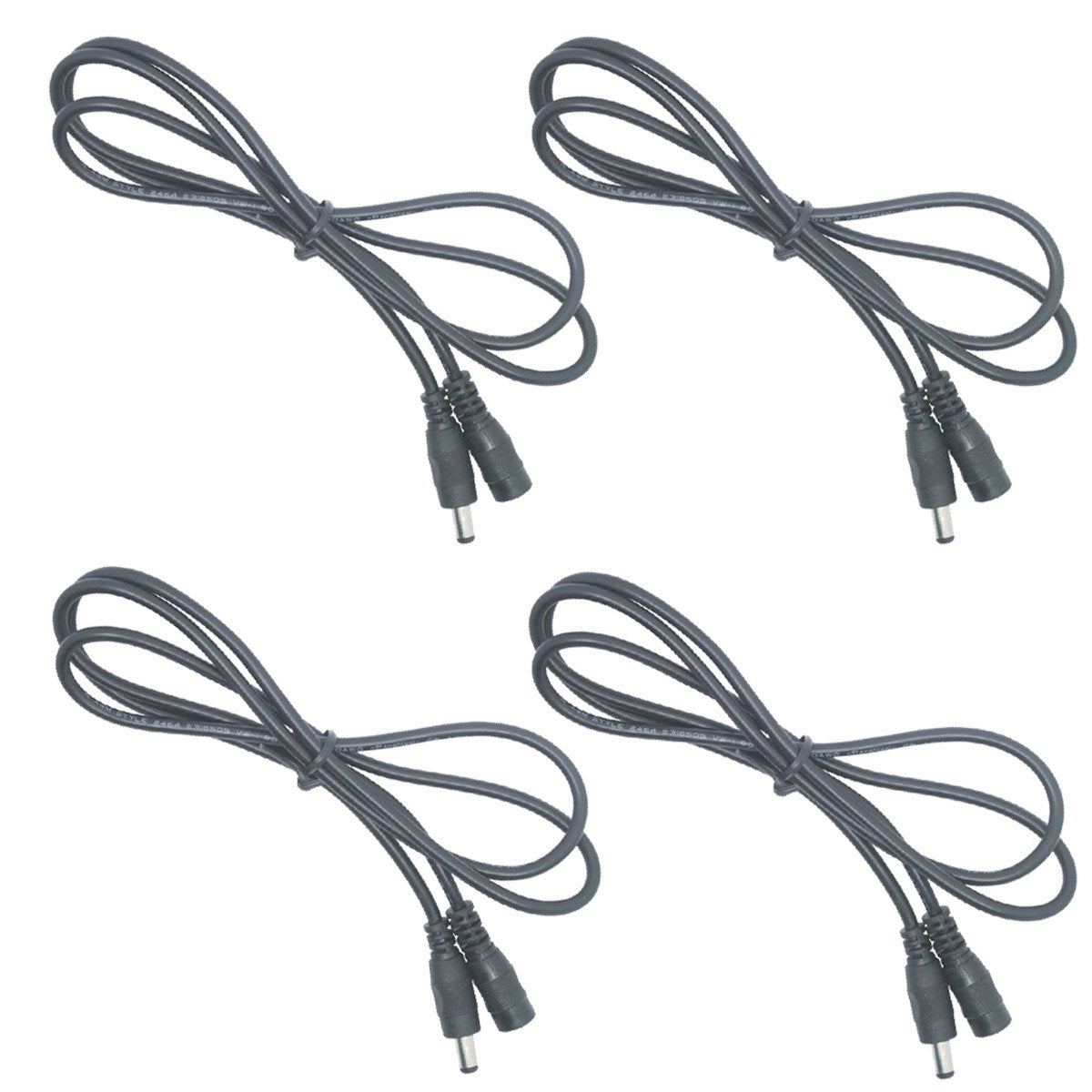 Litever Extension Cable 20 AWG, 3.3 ft, Male to Female, 5.5mm x 2.1mm DC Plugs, Black, Model LL-EC-