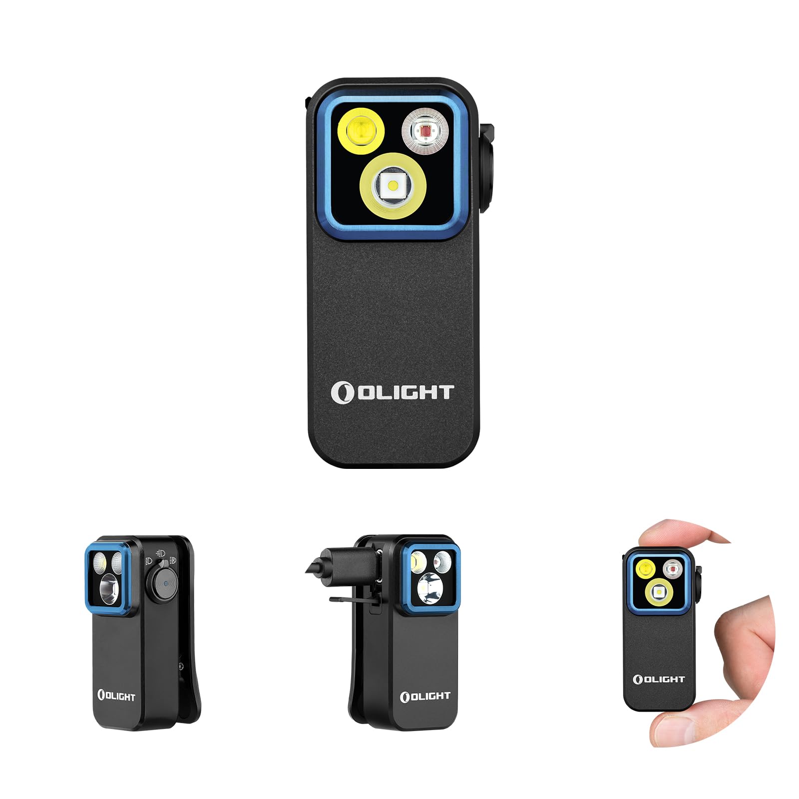 OLIGHT Oclip Pro EDC Flashlight Clip-on Light, Rechargeable 500 Lumens with Three Lighting Solutions Type-C Charging, Magnetic F