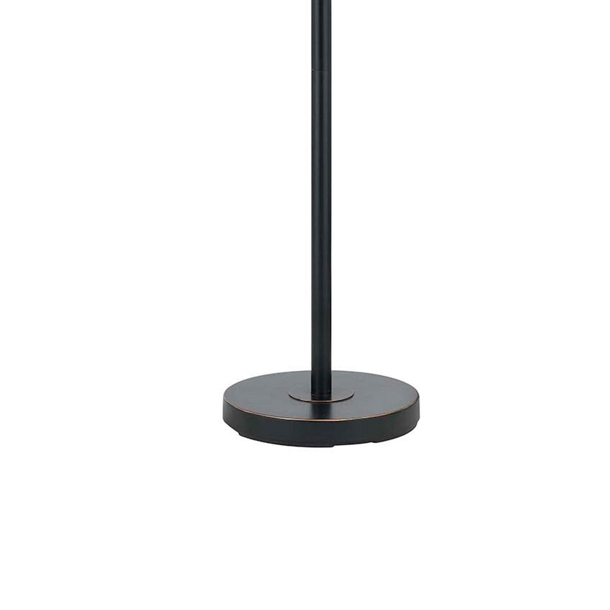 Benjara 80 Watt Metal Floor Lamp With Dual Gooseneck And Uno Style Shades, Black