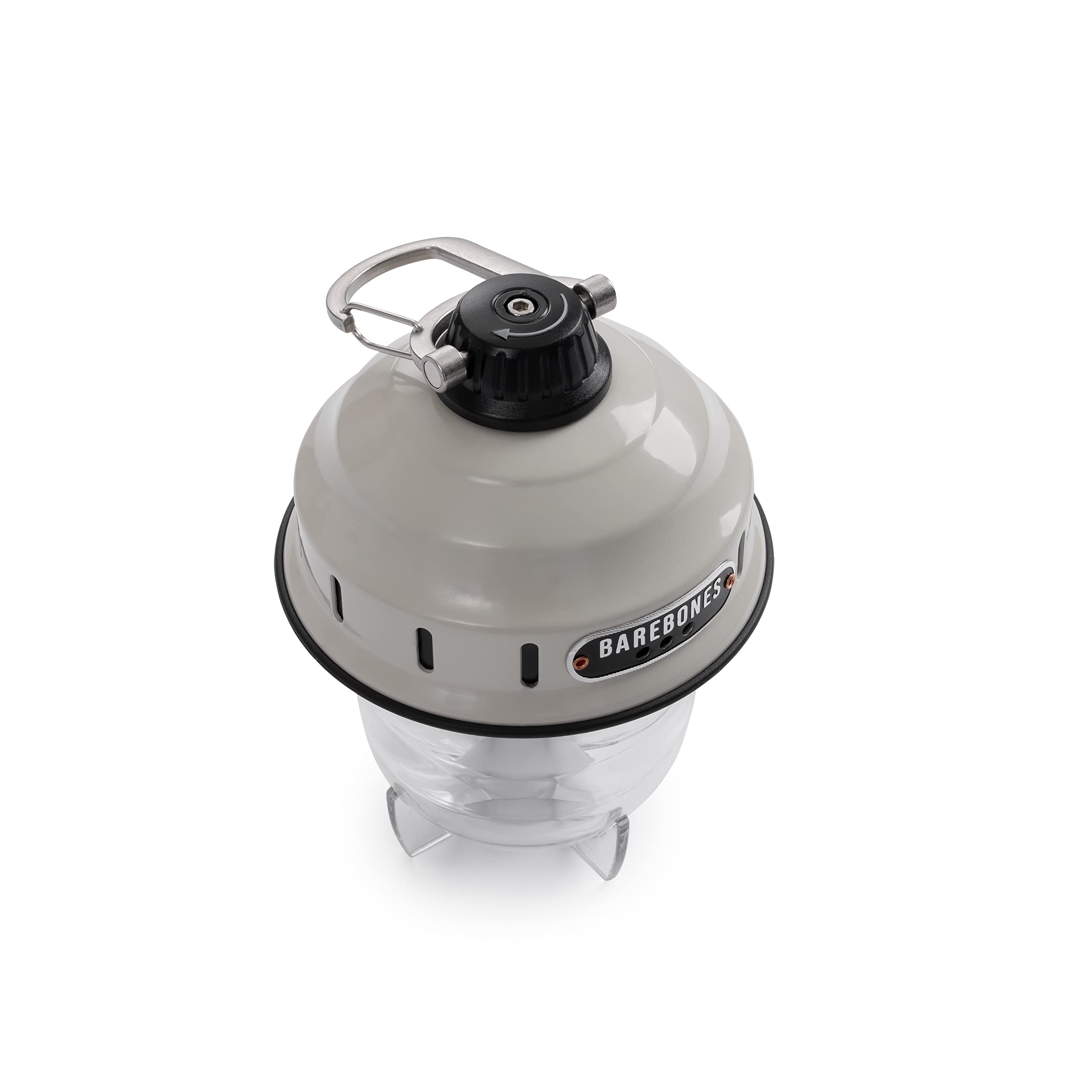 Barebones Beacon Hanging Light - Vintage White LED Lantern, Rechargeable, Weatherproof, 6in x 3in, Model LIV-237