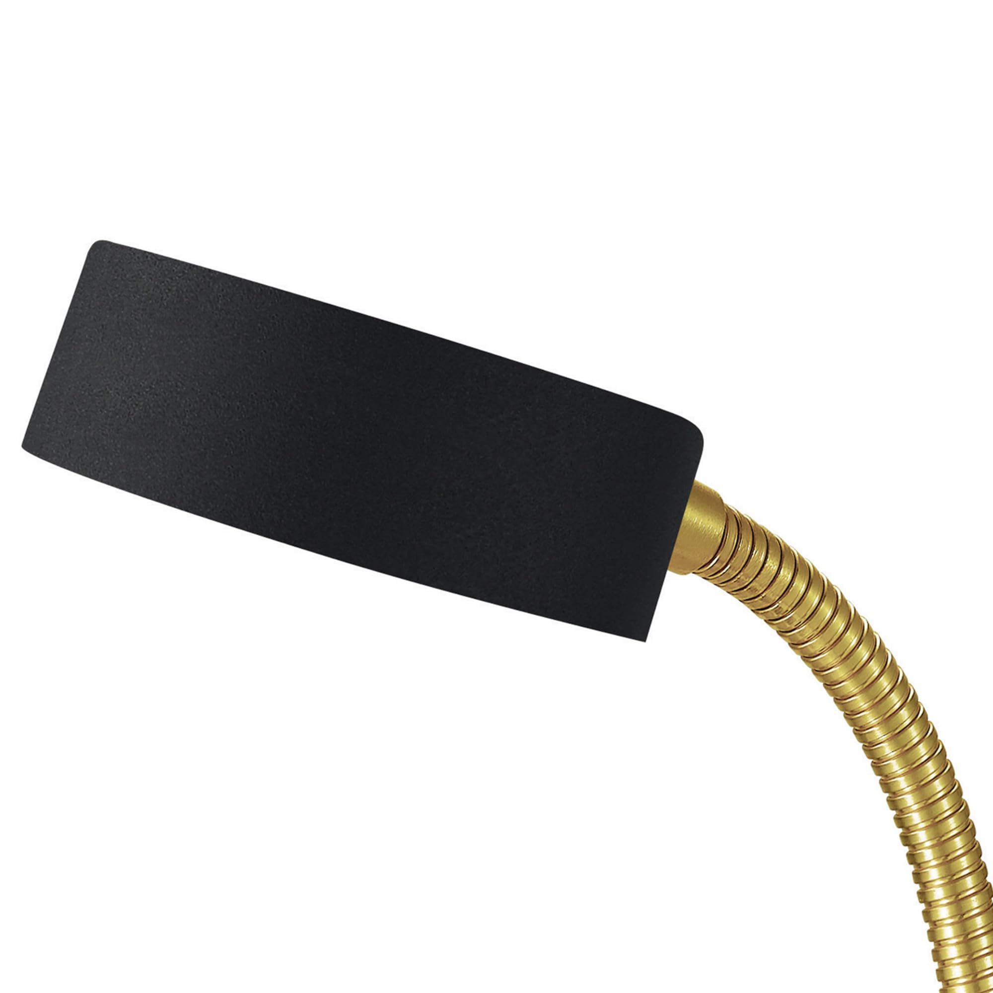 Globe Electric 30061 Desk Lamp, Gooseneck Design, 5W LED, 250 Lumens, Matte Black & Gold Finish, 15.45" Height