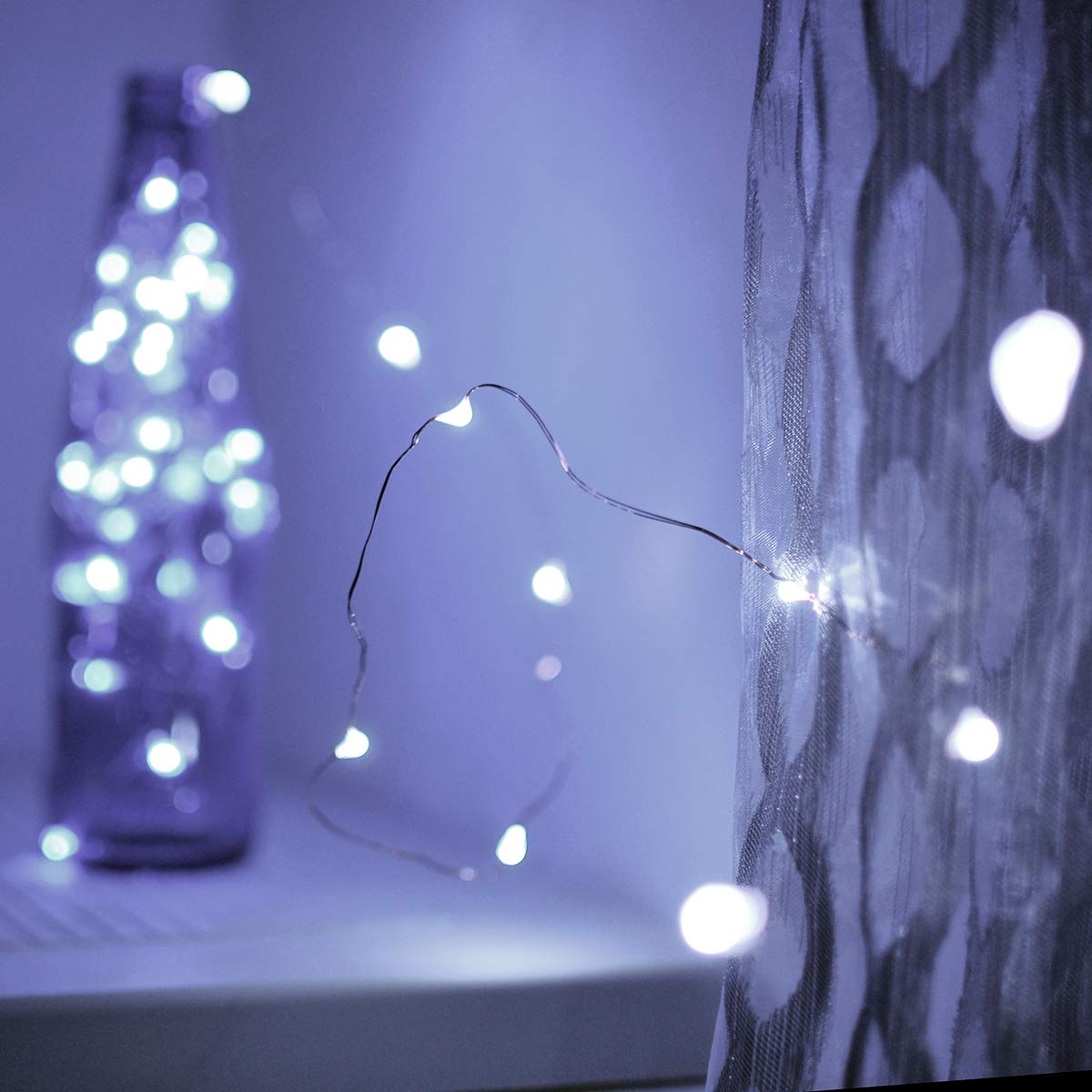 Ariceleo Led Fairy Lights Battery Operated, 4 Packs Mini Battery Powered Copper Wire Starry Fairy Lights for Bedroom, Christmas,