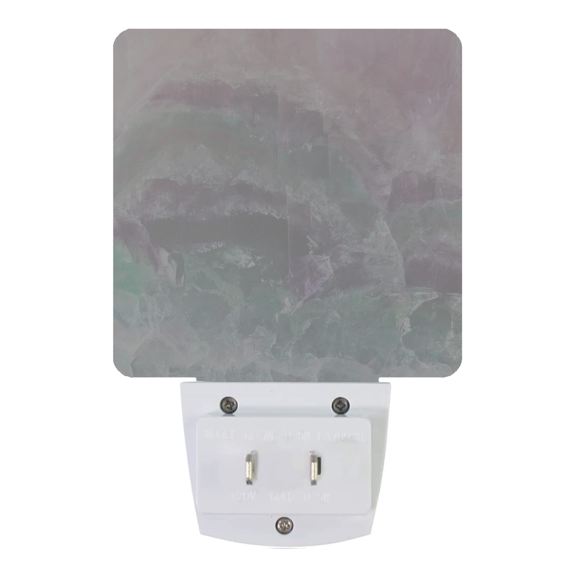 Smoaffly Color Pink Fluorite Crystal Stone Night Light Plug-in LED Nightlights Auto Sensor Night Lamp Dusk-to-Dawn Lamp Home Dec