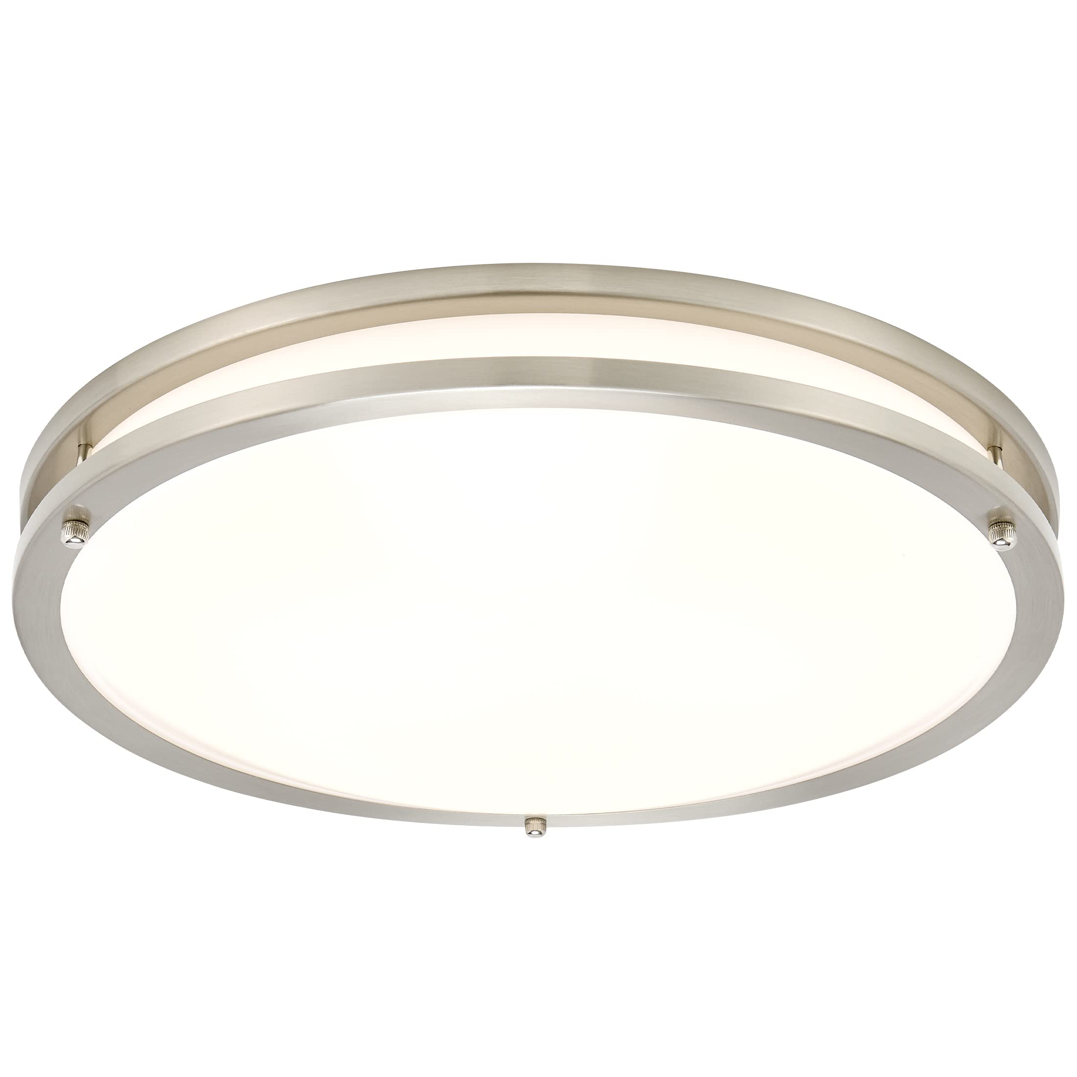 Maxxima 16 In. Led Flush Mount Ceiling Light, 3600 Lumens, 5 Cct 2700K/3000K/3500K/4000K/5000K, Round Color Selectable Dual Ring