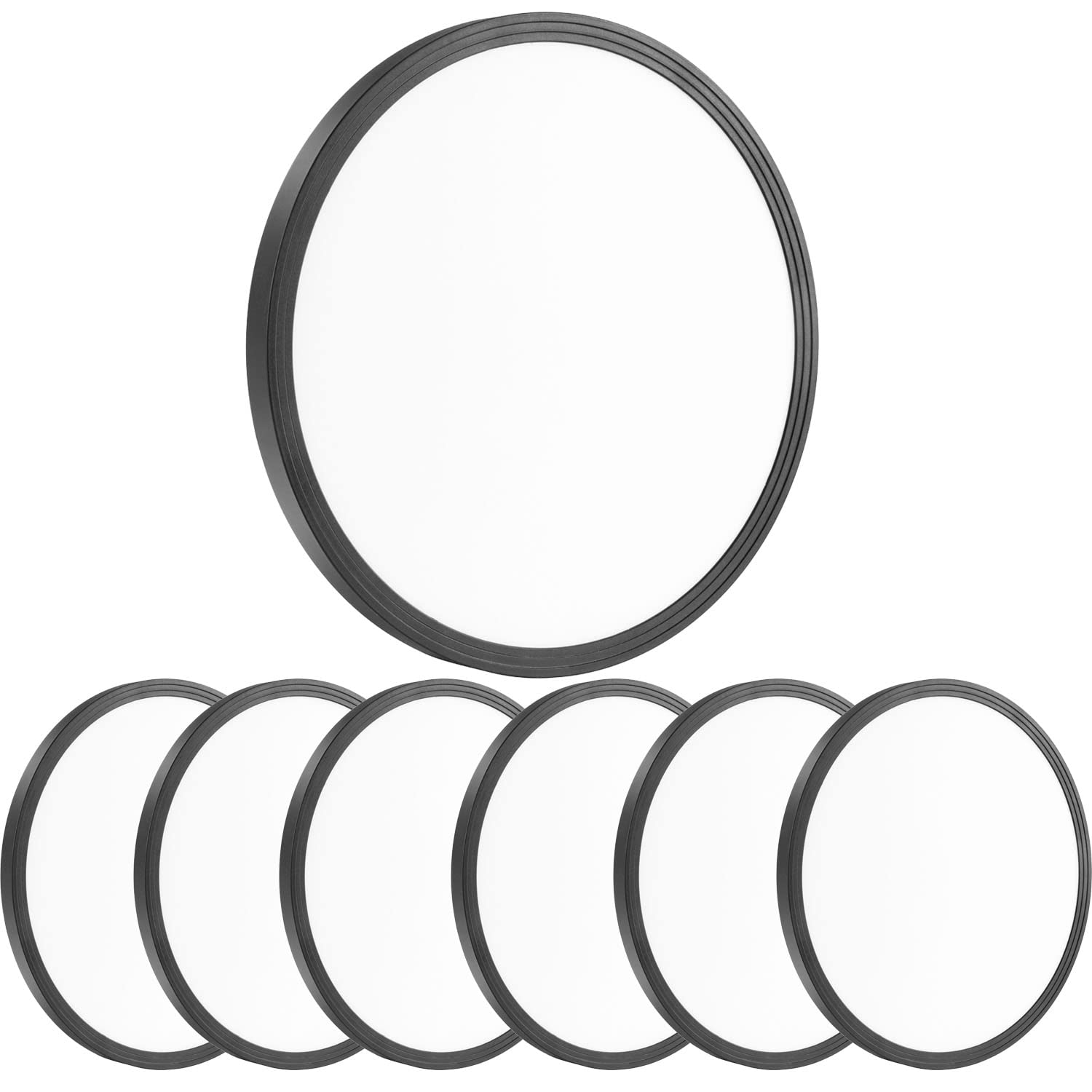 Lexier 6Pack 12 Inch 3200Lm Flush Mount Led Ceiling Lights,Black 28W Slim Ceiling Light Fixture Round Day White 6000K Thin Round Flat Ceiling Light 120V Surface Led Ceiling Light 300W Equivalent
