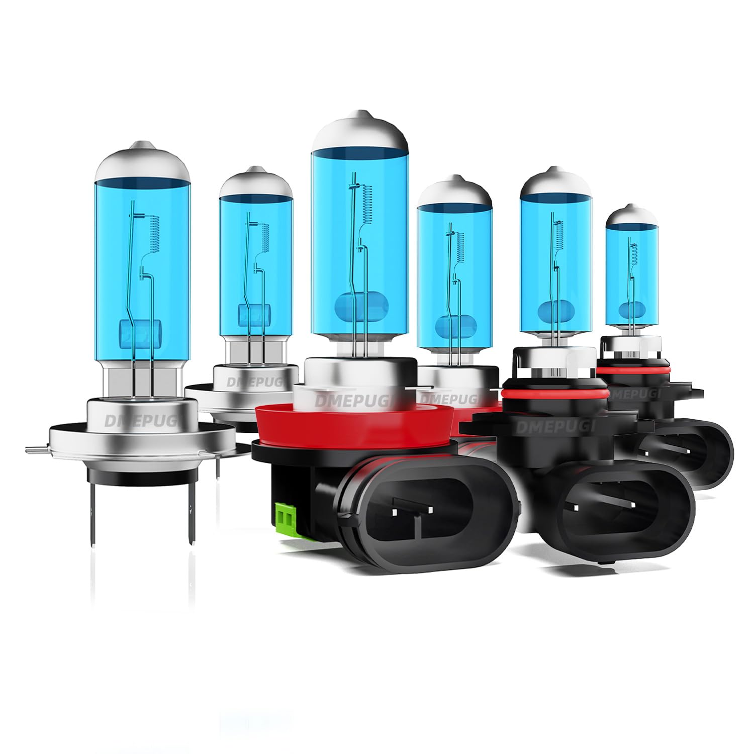 DMEPUGI headlight bulbs Compatible With Buick Regal 2011-2013, Halogen H7 High Beam H11 Low Beam 9145 Fog Light, 100W 6000K Whit