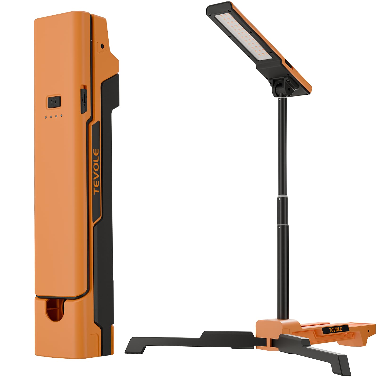 LED Work Light with Stand Foldable Tripod Lighting 1500LM Adjustable Stand for Construction, Outdoor, DIY Camping, Gift for Man