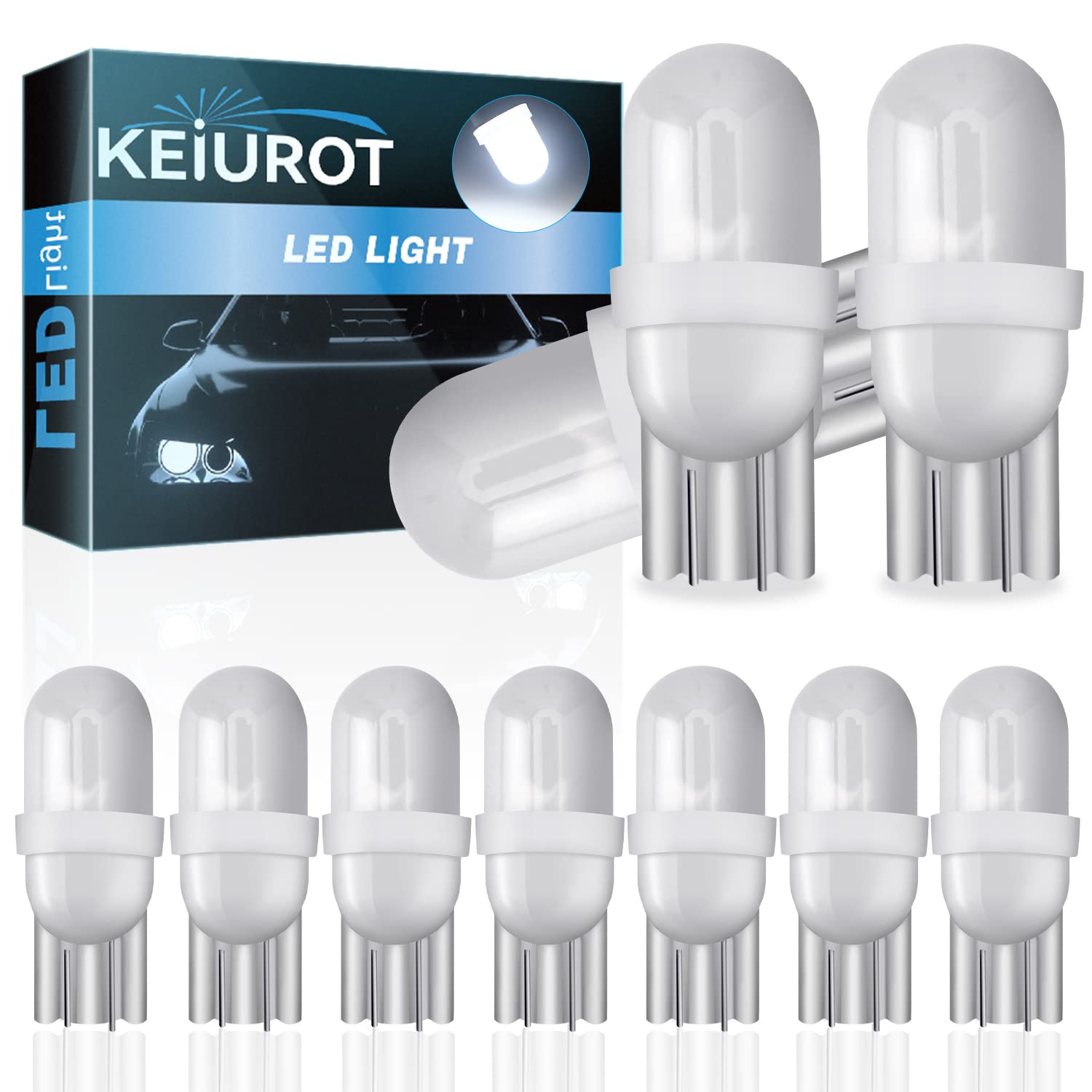 Keiurot 555 Bulb 6V 6.3V White Led For Pinball Machines, Nonpolarity, Pack