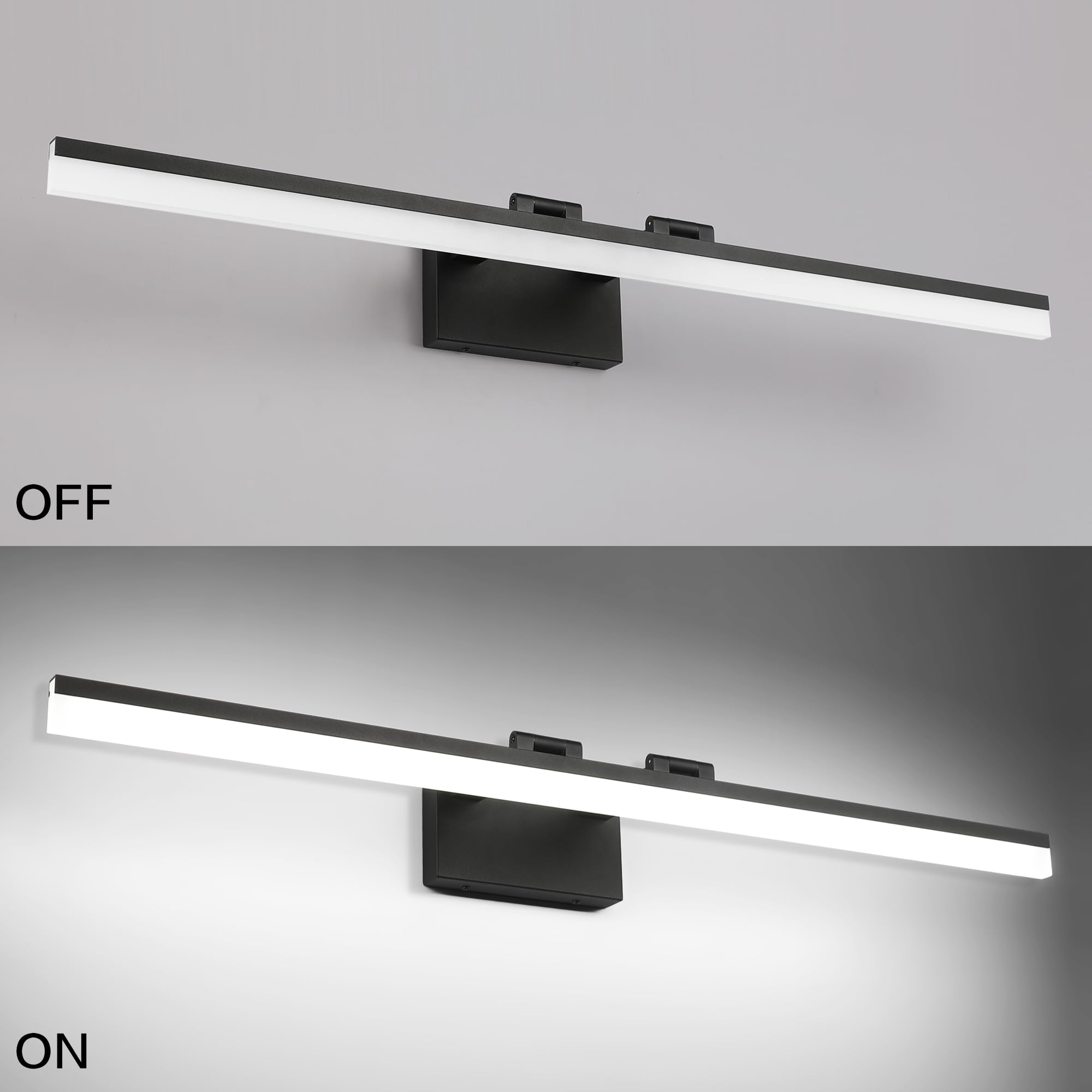 SOLFART Dimmable LED Bathroom Vanity Light 39.4 Inch 5CCT Black Aluminum Model 8778-1020mm-BK-5CCT