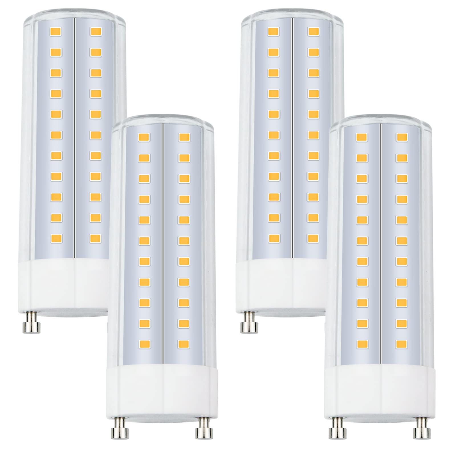Noobibaba GU24 LED Light Bulb, 18W 1500lm Warm White, 4-Count, Model GU24-10W-120V-WW, Ceramic