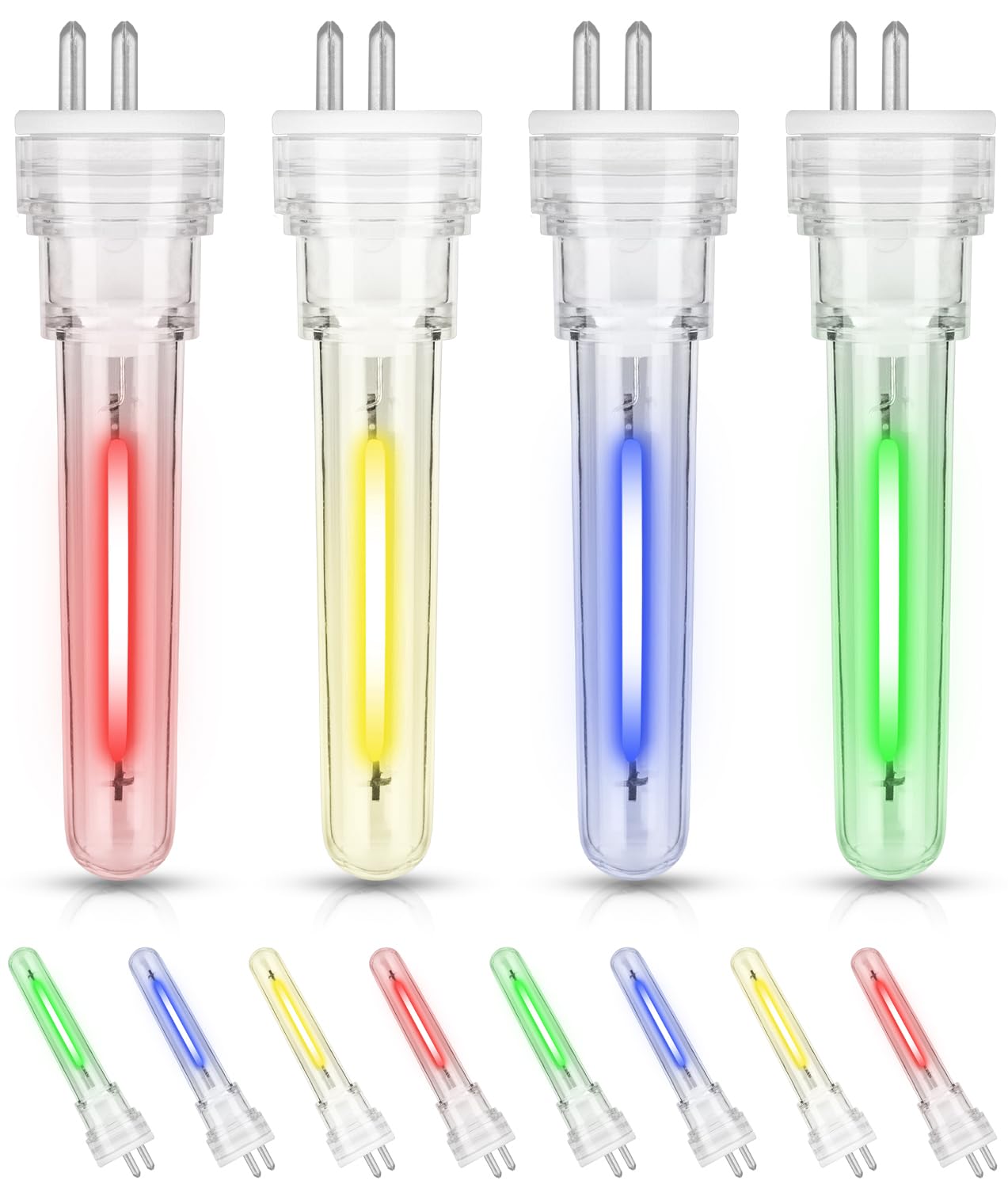 Dge S14 Outdoor Color 8 Pack Replacement String Light Bulbs 1.5 Watt Led Color Replacement Light Bulb, Shatter-Proof And Waterpr