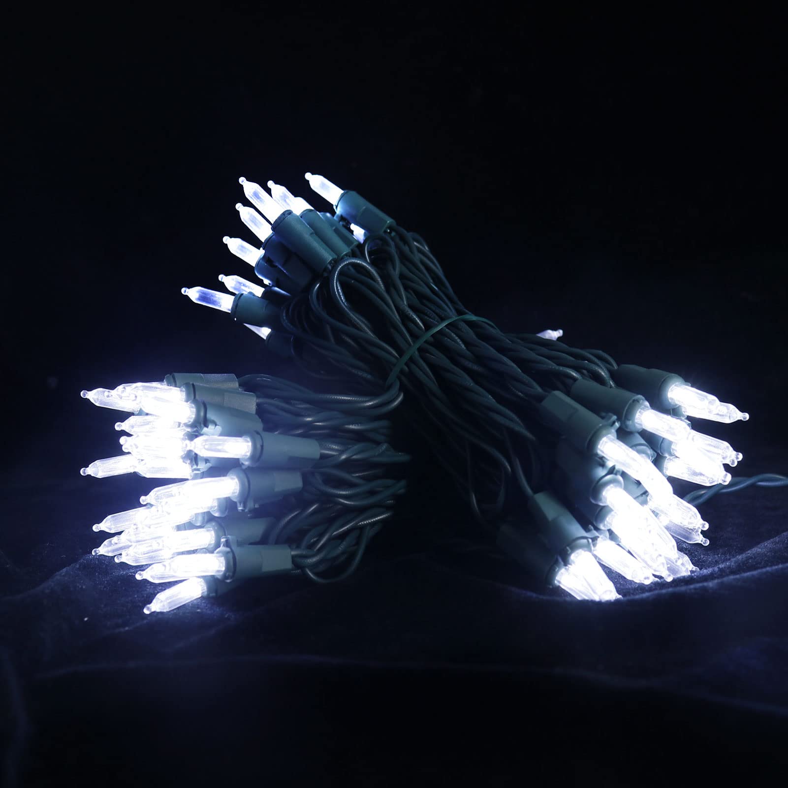 Multi-Sparking Christmas Lights - 66Ft 200 Count Warm White Led String Lights, Green Wire For Indoor/Outdoor Decor