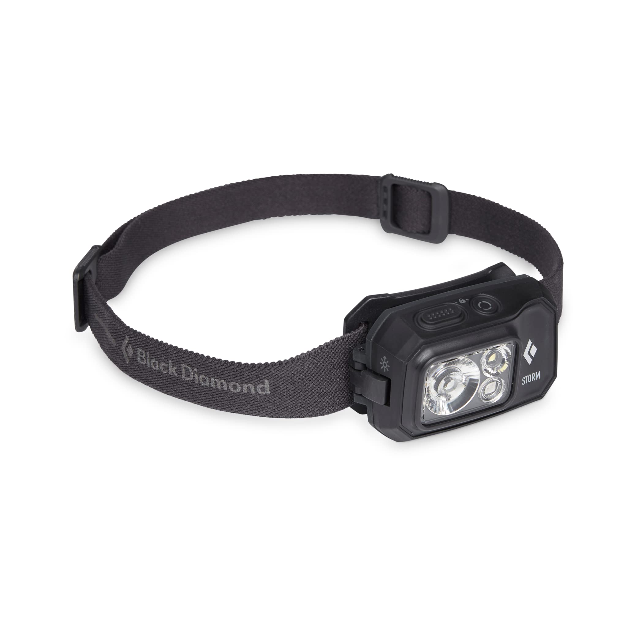 BLACK DIAMOND Storm 450 Headlamp - 450 Lumens, Waterproof, Dimmable, 3X AAA Battery Operated, One Size, Black, Model BD620671
