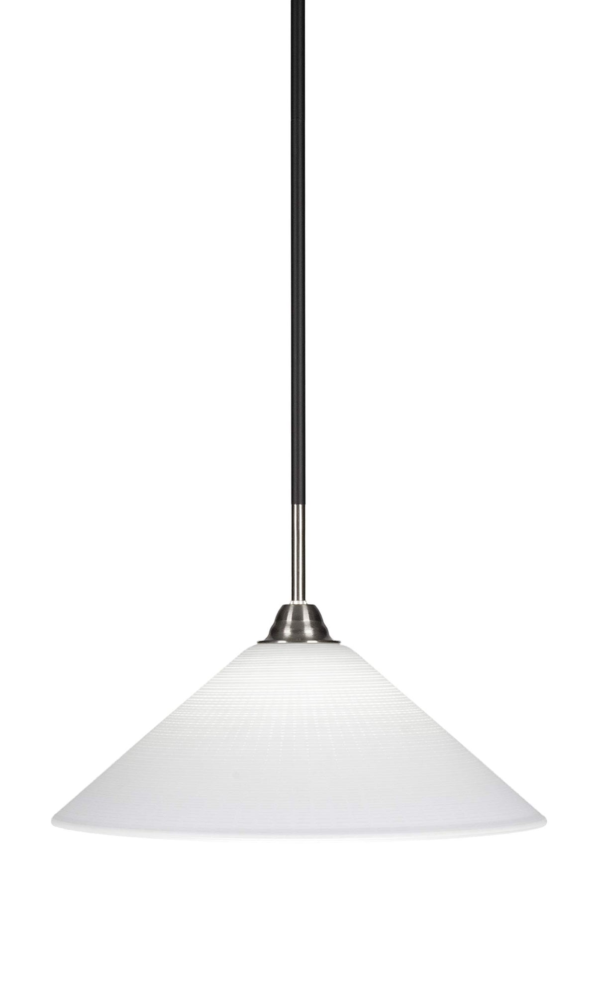 Toltec Lighting Paramount 1 Light Pendant In Matte Black & Brushed Nickel (3401-Mbbn-4011)