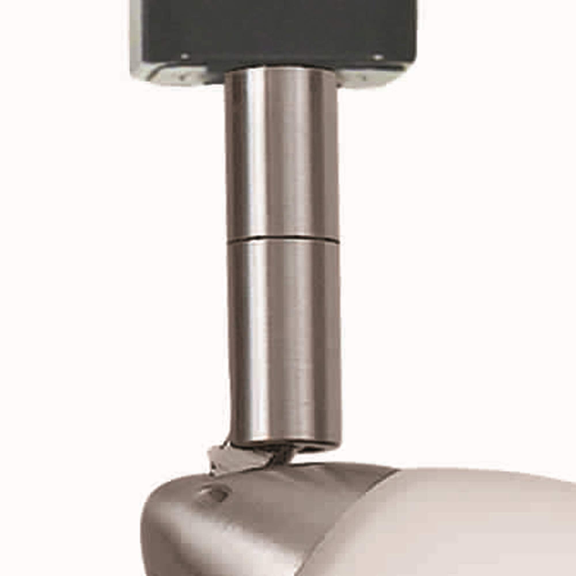 Benjara Metal Track Light with Interchangeable Round Glass Shade, Silver and White