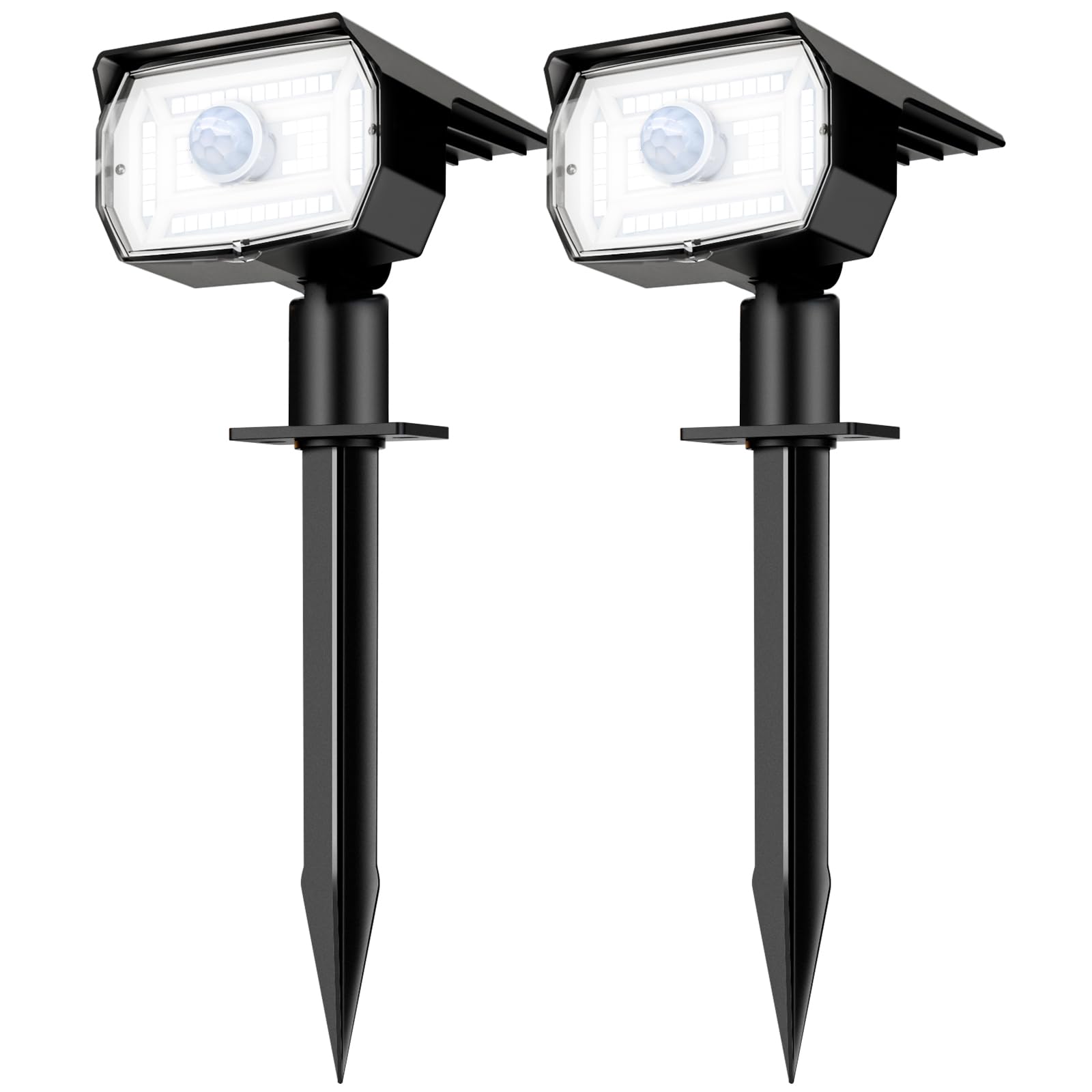 nipify Solar Spot Lights Outdoor Motion Sensor with 3 Modes, Solar Spotlights Outdoor Waterproof 2-in-1 Auto On/Off Solar Landsc