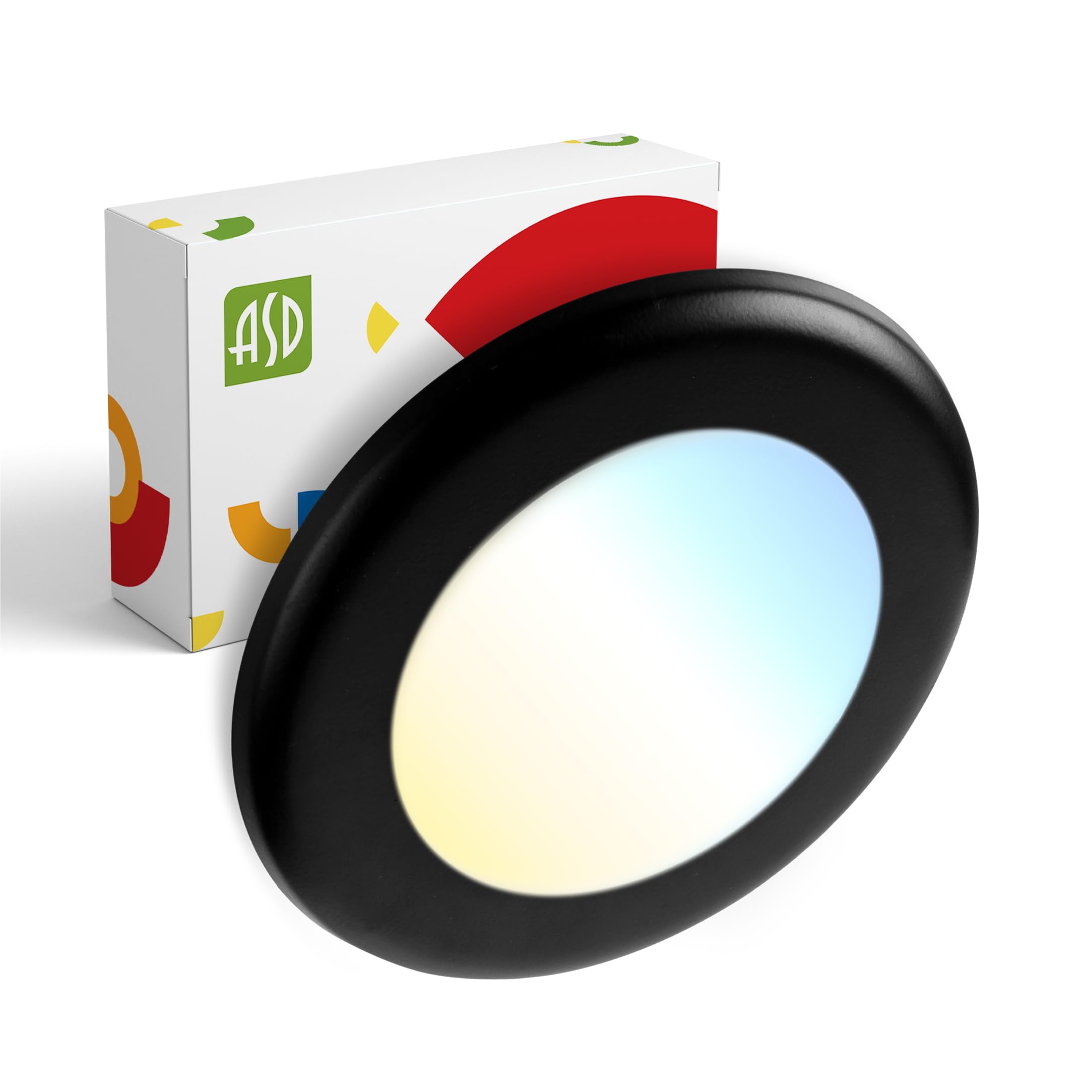 ASD 1 Pack LED Disk Lights 4 Inch  10W 5CCT 2700K-5000K 685LM CRI90+  Dimmable Flush Mount Ceiling Light Fixture  Low Profile Surface Mount Disc Lights  Junction Box or Recessed Can Install  UL