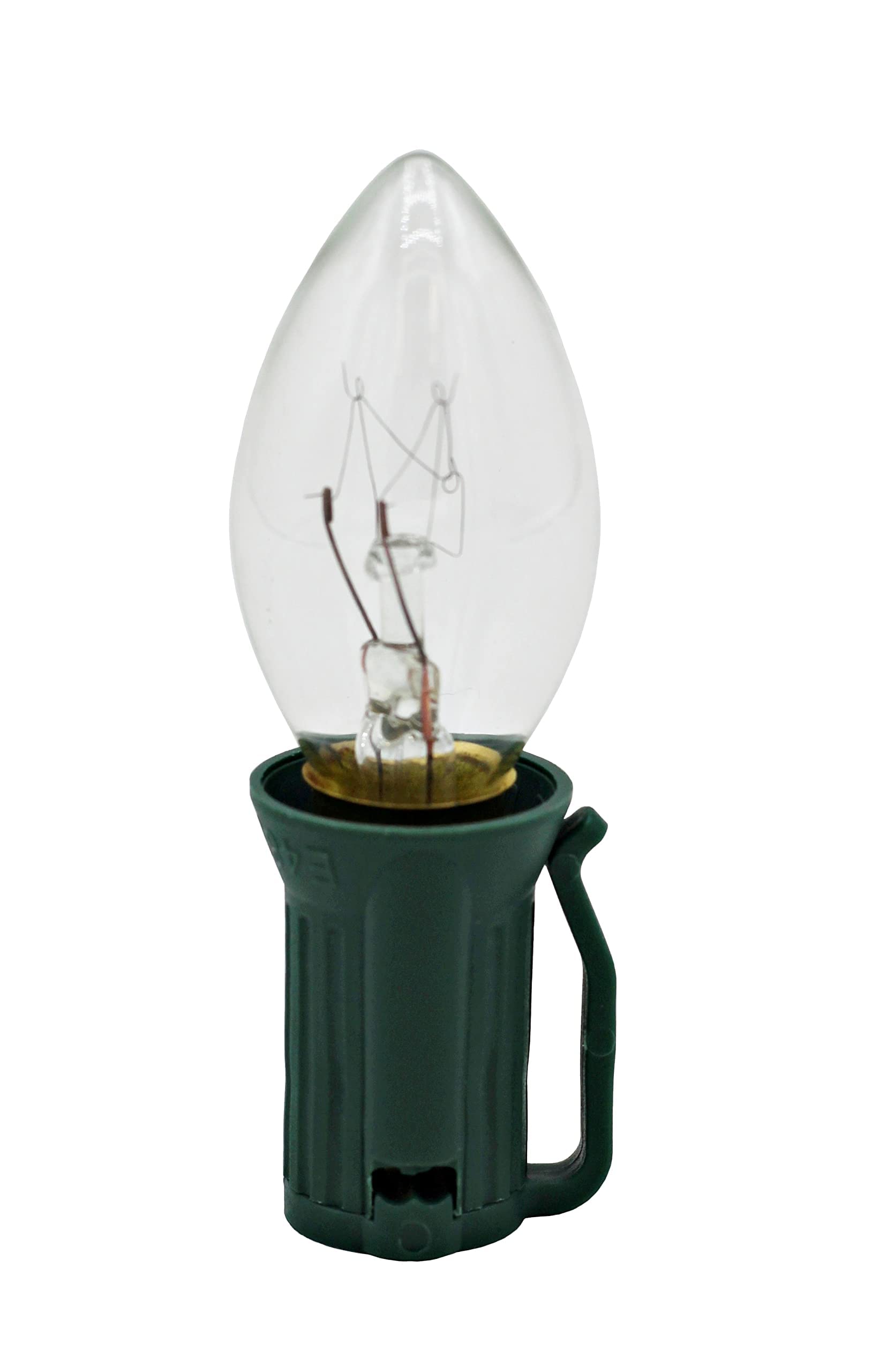 Projectpak C7 Replacement Sockets for Christmas Lights - 25 Pack, Green, Compatible with SPT-1 Wire Strings, Model 10027