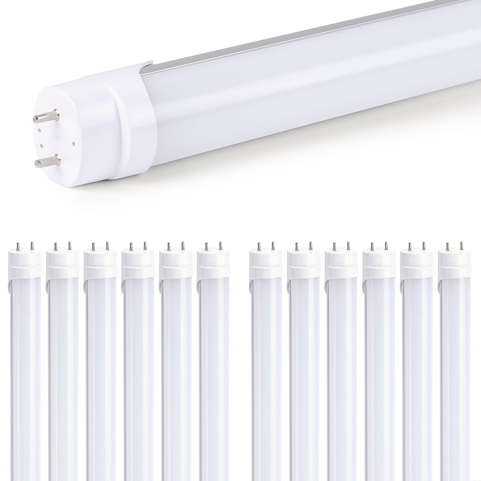 H&B Luxuries 4Ft Led T8 Ballast Bypass Type B Light Tube, 18W, Single-Ended & Dual-Ended Connection, 2300Lm, G13 Base,T8 T10 T12