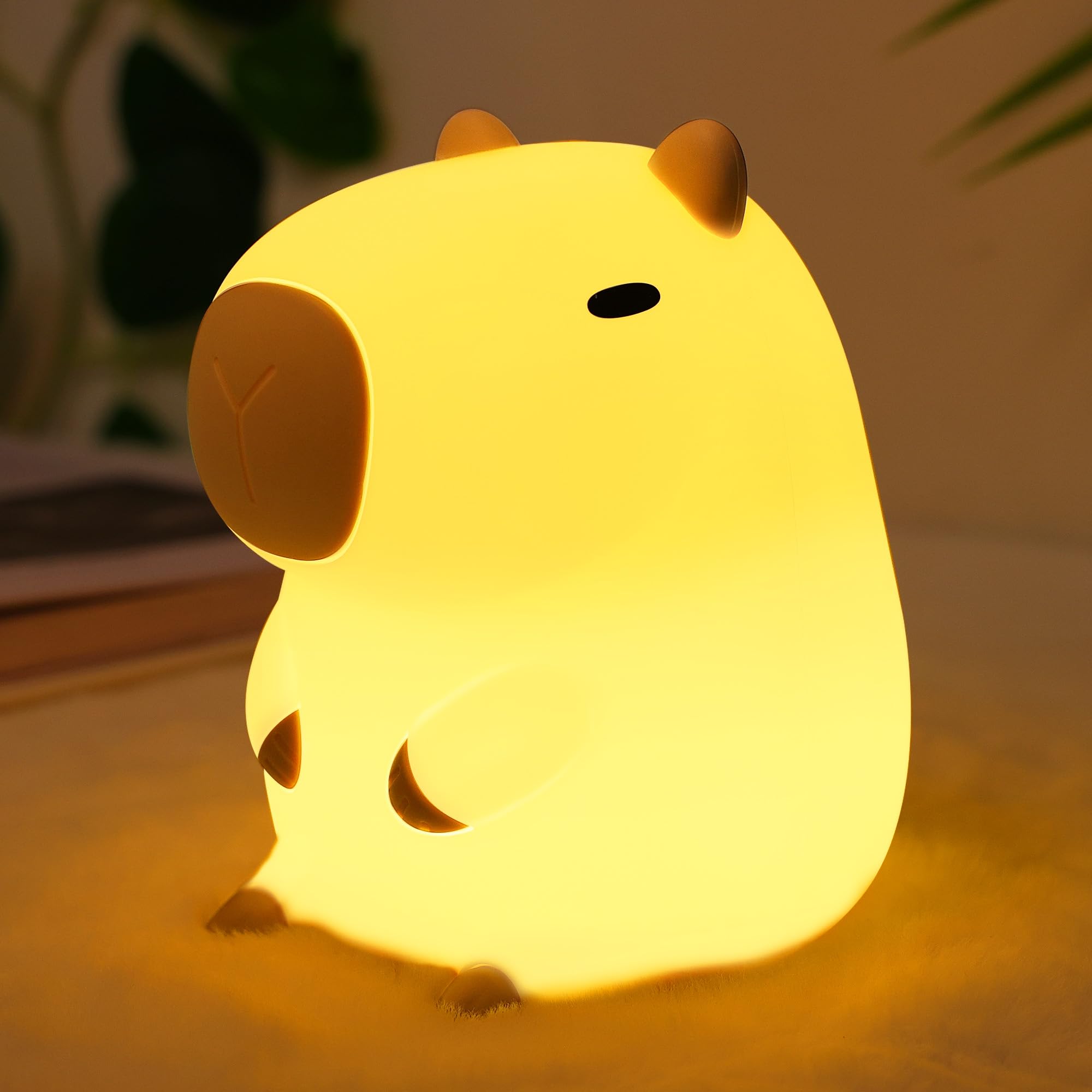  nite Capybara Night Light  Cute Silicone Capybara Lamp For Kids  Soft Silicone Nursery Nightlight Usb Led Touch Lamp Bedroom Decor As Xmas Birthday Gifts For Boys Girls