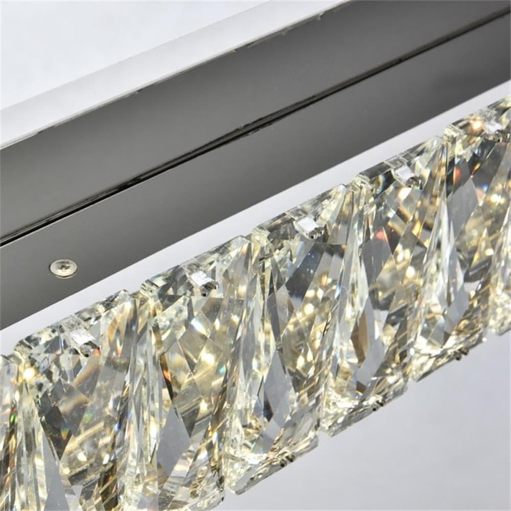 Elegant Decor Indoor Modern Monroe Integrated LED chip Light Chrome Wall Sconce Clear Royal Cut Crystal - 35.4x4.5