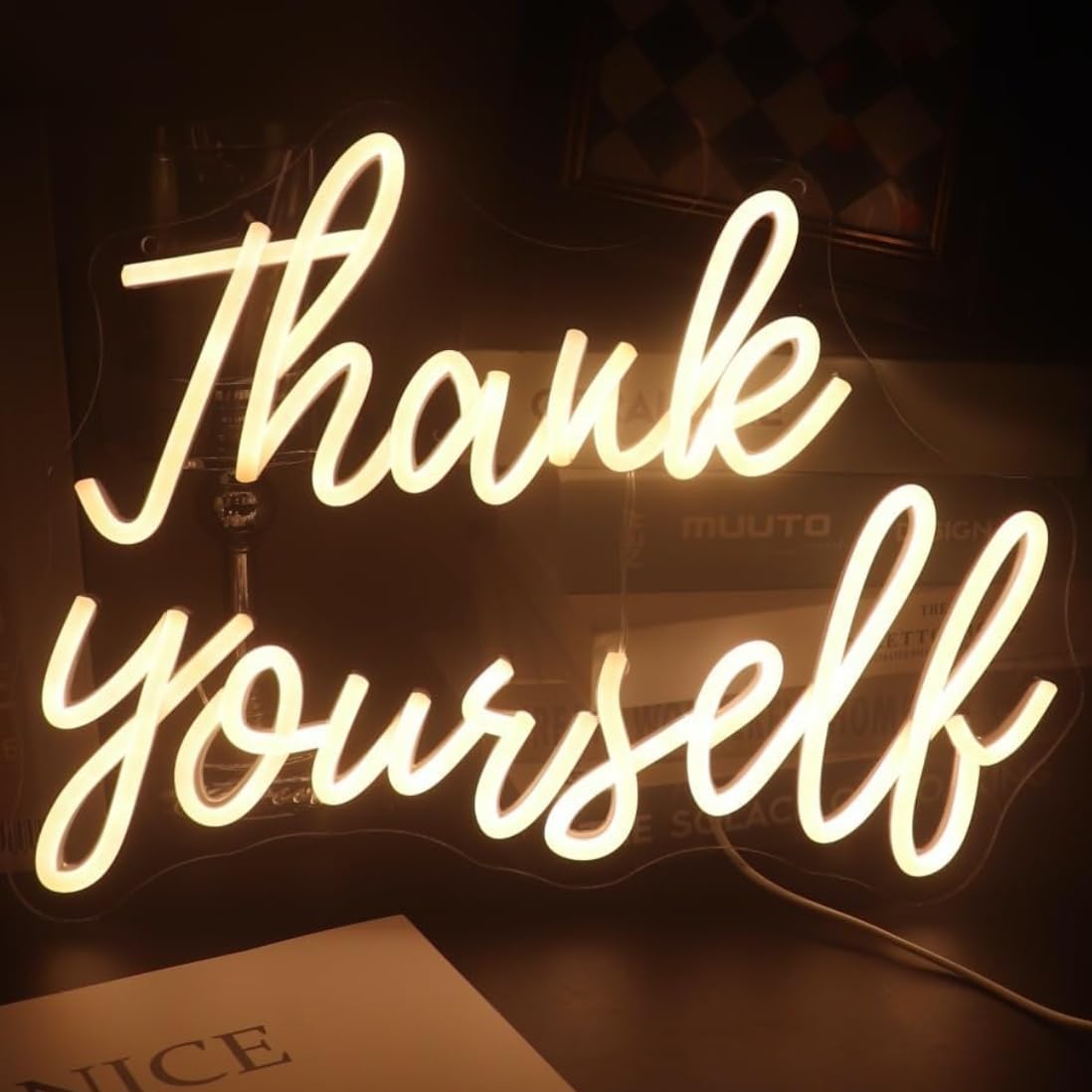 QiaoFei Neon Sign Warm White USB Powered Wall Decor for Home, Bar, Party, Christmas, Birthday Gift, Model QFLGT240604013
