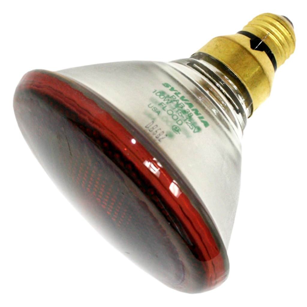 SYLVANIA 100-Watt PAR38 Incandescent Reflector Bulb, Glass, Red, Model 13933