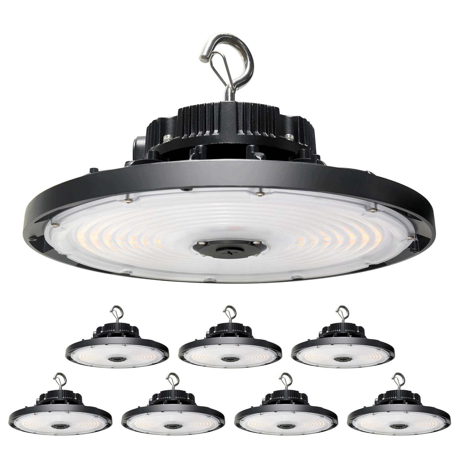 ELEPHANT DEPOT Integrated UFO Led High Bay Light 240W  33600LM  0-10V Dimmable  120-277V Hardwired Industrial and Commercial High Bay Led Shop Lights for Warehouse  UL&DLC