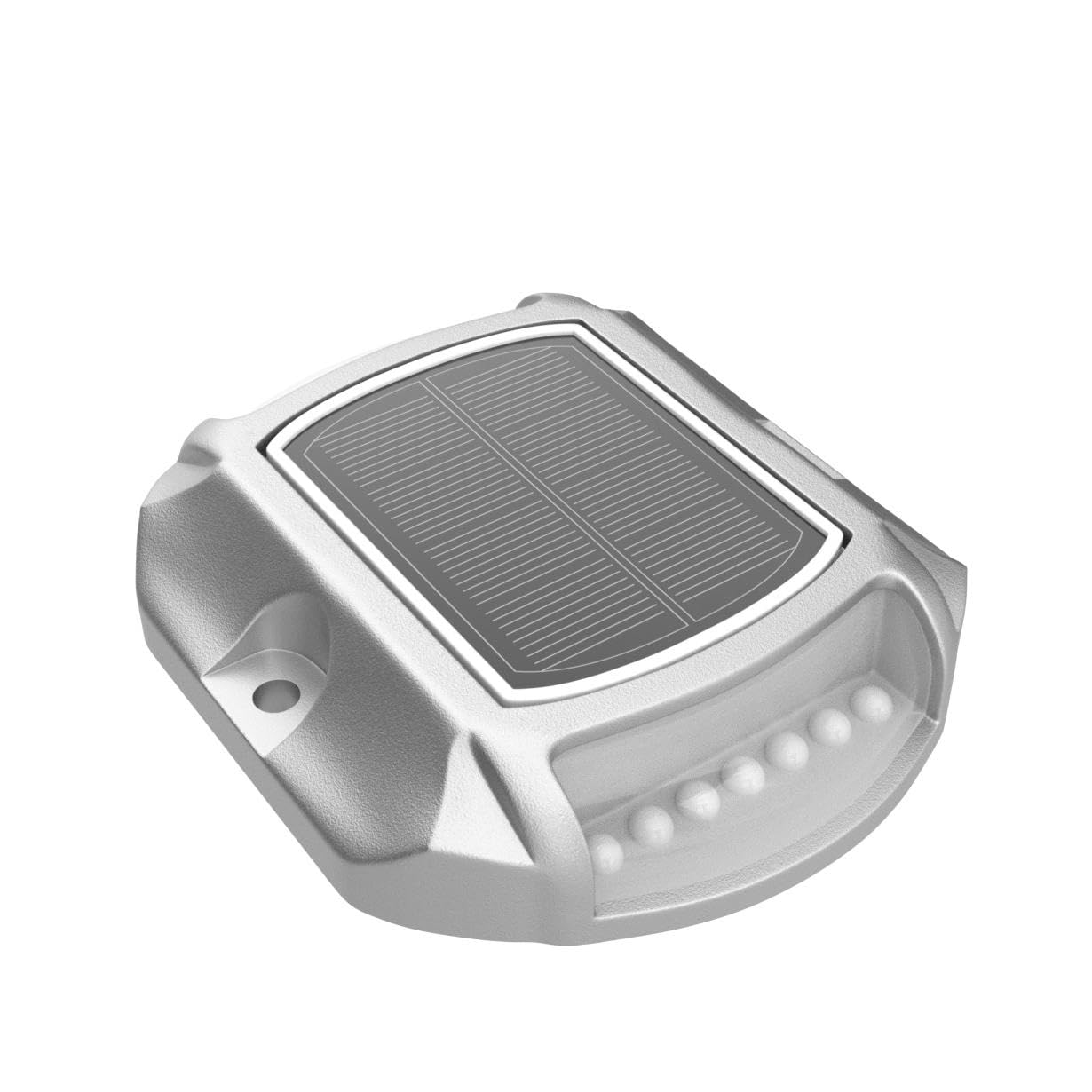 VOLISUN Solar Driveway Lights 12 Pack, LED Waterproof Outdoor Step Lights, White/Blue, Anti-rust Cast Aluminium, Model 21021ZM