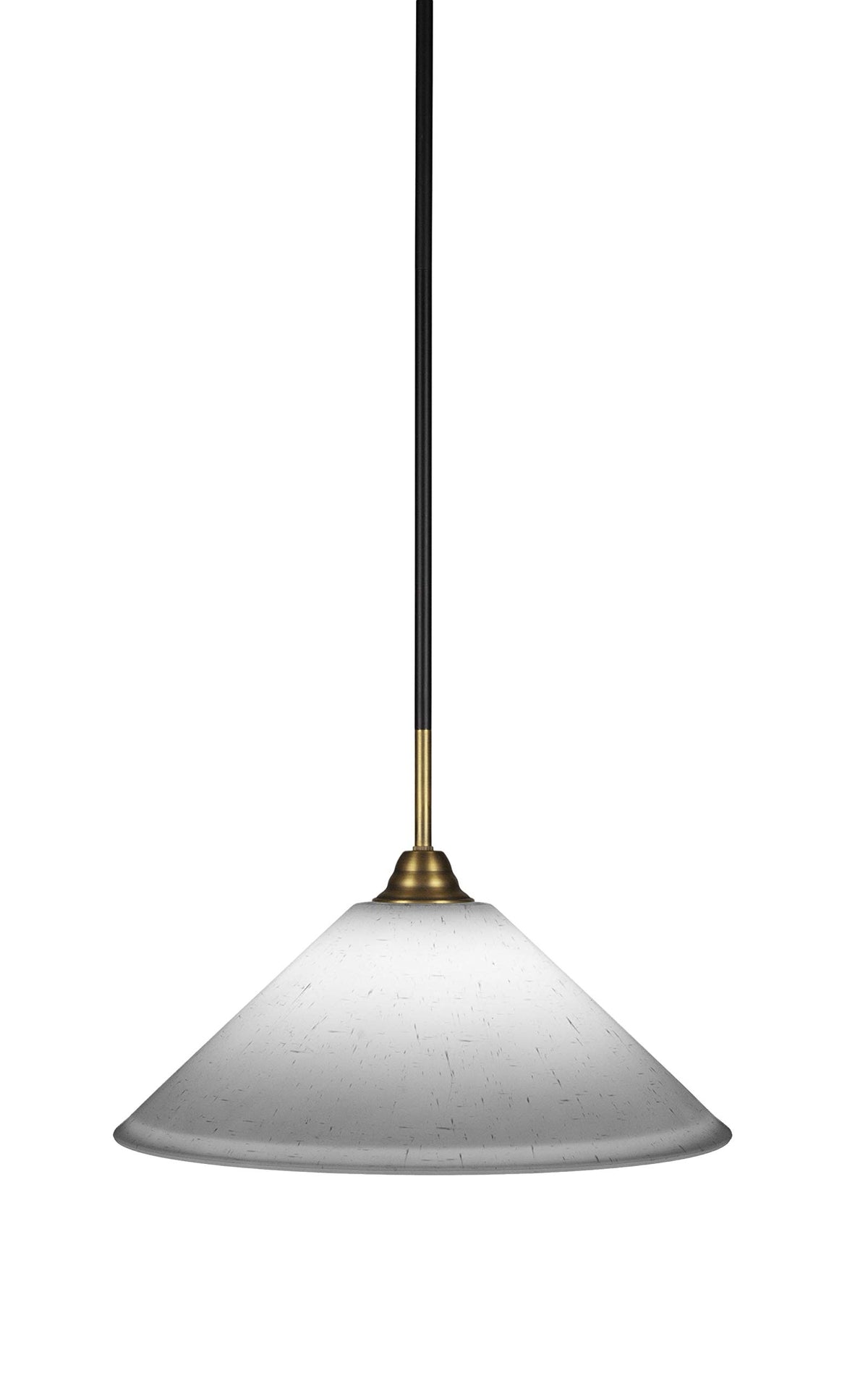 Toltec Lighting Paramount 1 Light Mini Pendant in Matte Black & Brass (3401-MBBR-318)