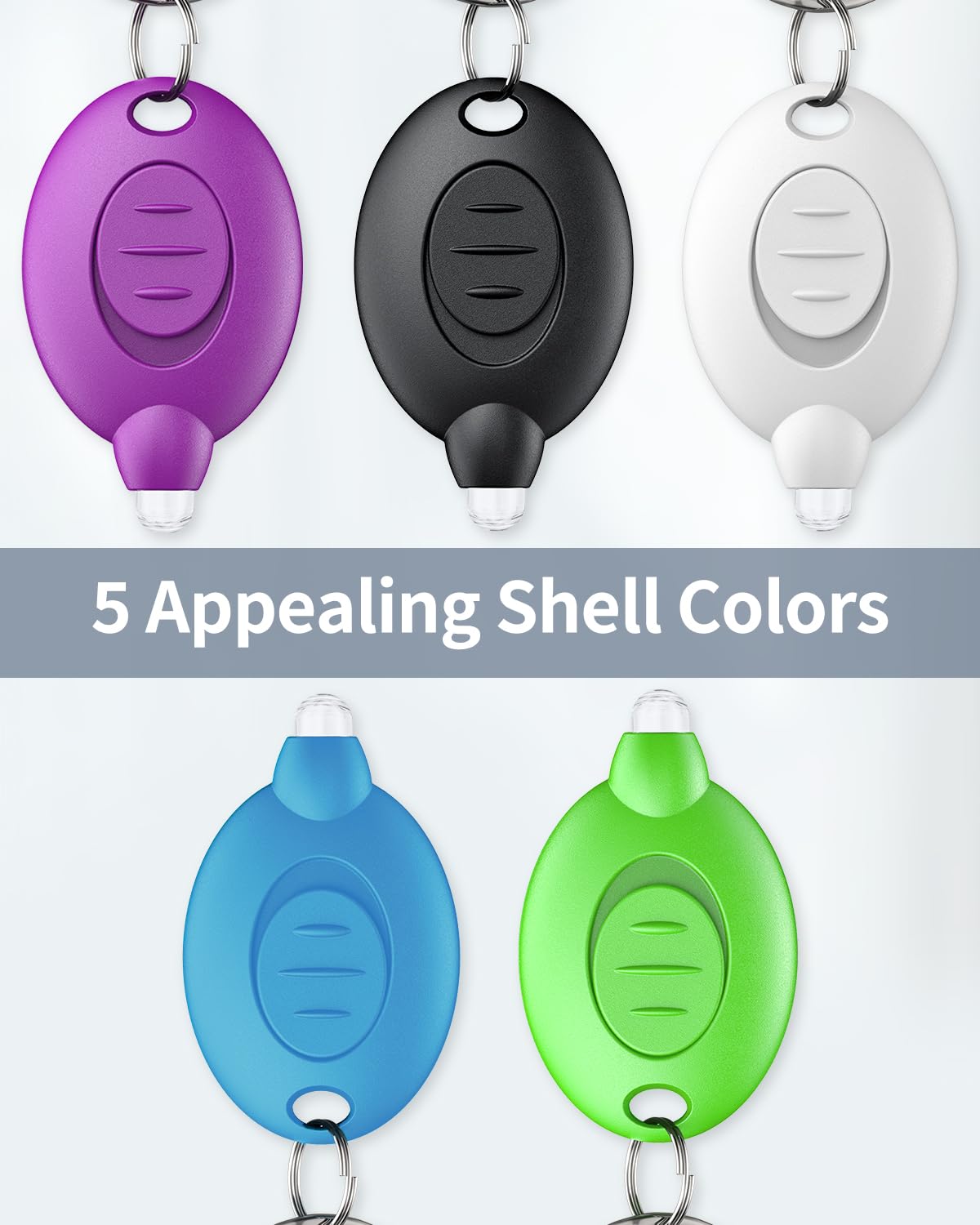 Uniclife 10 Pack LED Keychain Flashlight, 12 Lumen, Ultra Bright, Multi-colored, Battery Powered, Model Uniclife-3050
