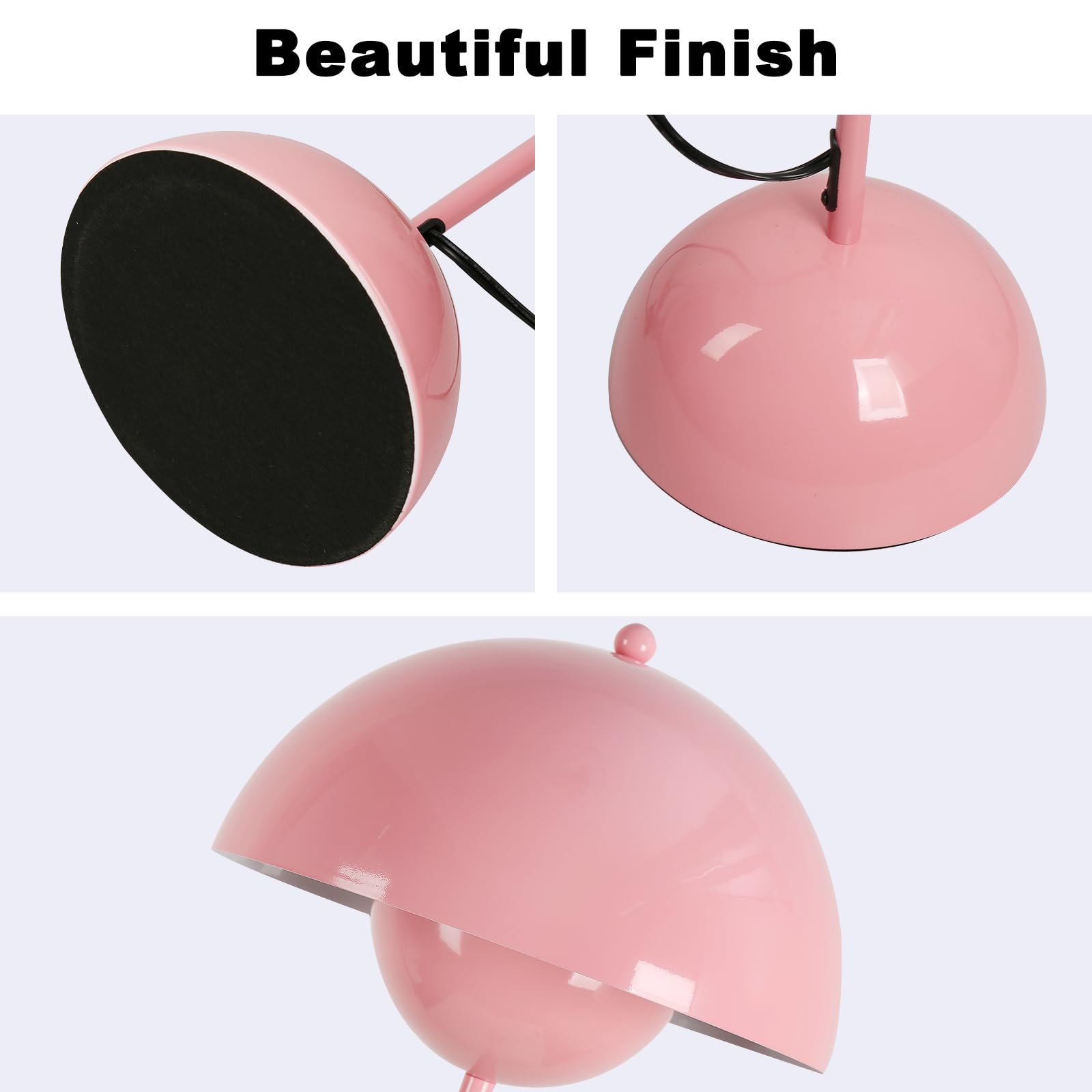 COSYLUX Modern Floor Lamp - Industrial Metal Shade, Tall Design, Light Pink, Ideal for Living Room, Bedroom, Office, Nursery, Corner