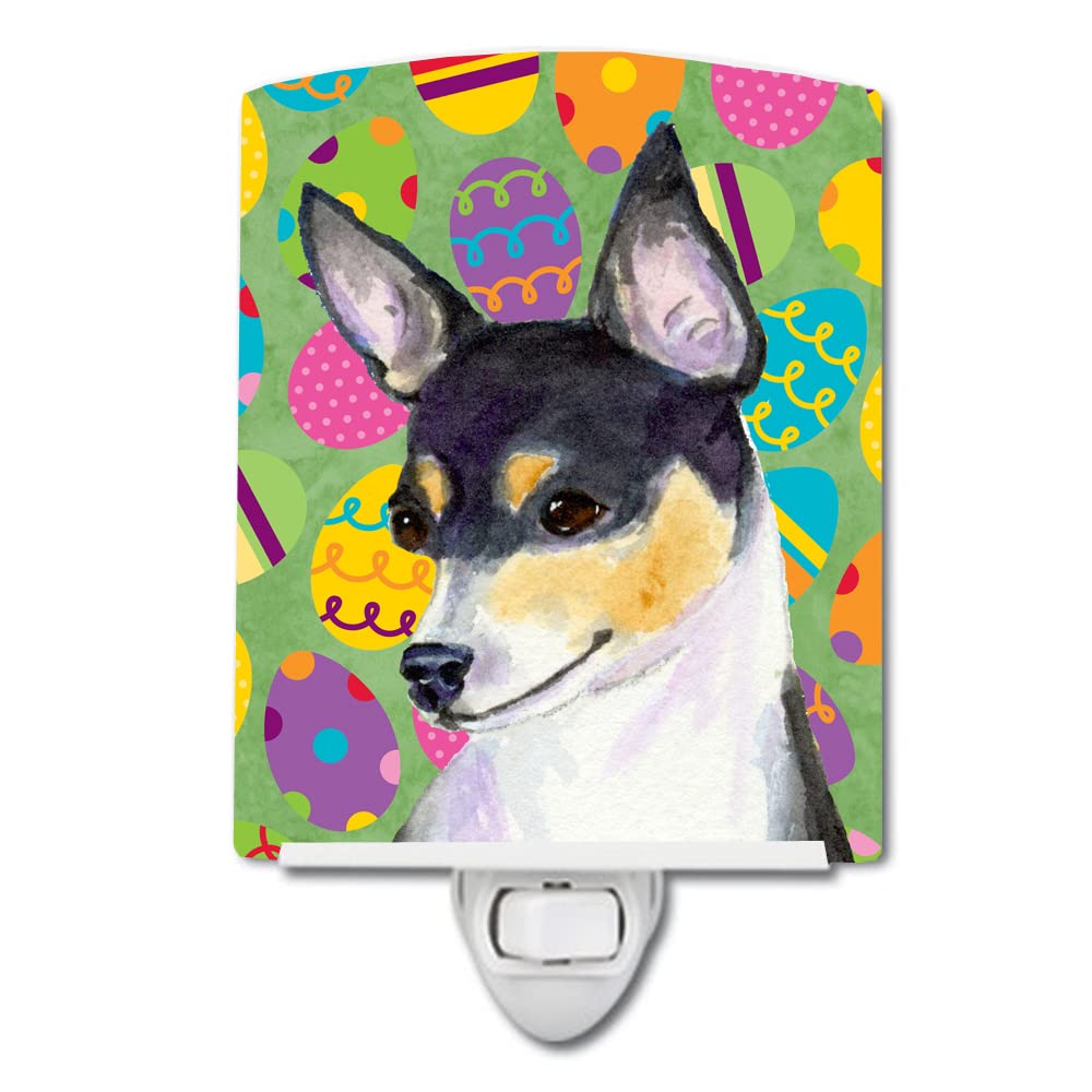 Carolines Treasures Ceramic Night Light, Chihuahua Easter Egg Design, UL-Certified, 6x4x3in, Multicolor, Model SS4863CNL
