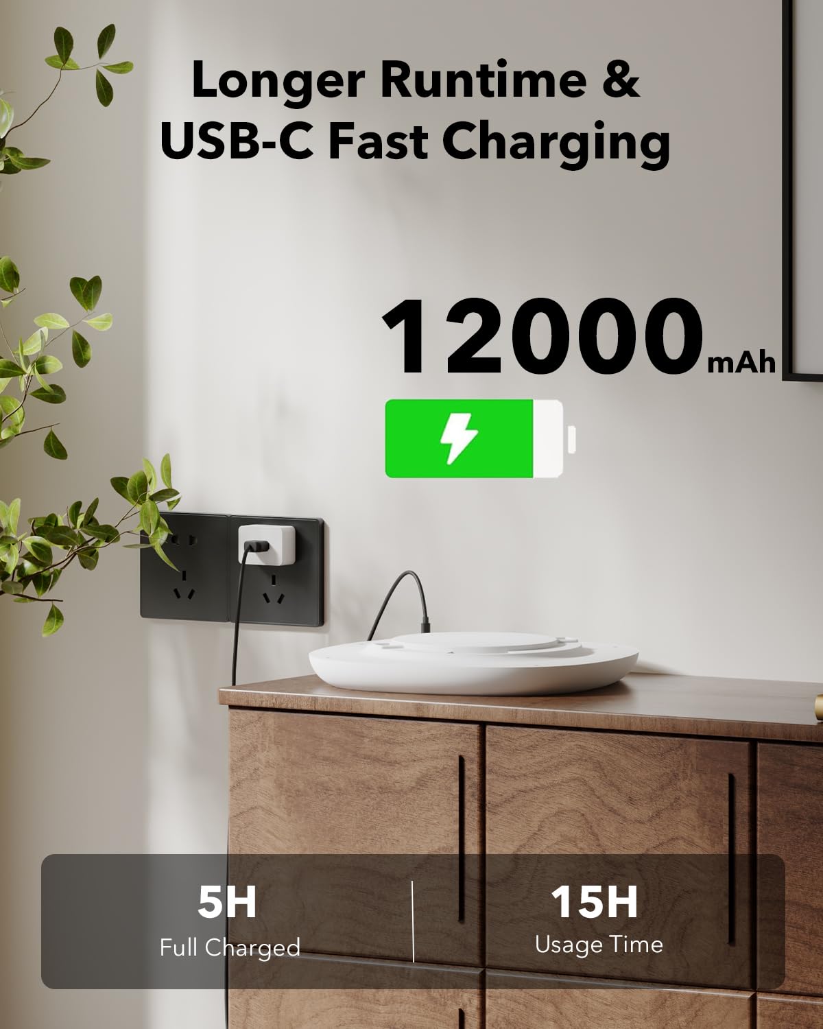 2 Pack Rechargeable Shower Light For Inside Shower  12000Mah Motion Sensor Wireless Ceiling Light With Remote No Wiring  Battery Operated Closet Lights Cordless Led Overhead Lighting For Bathroom